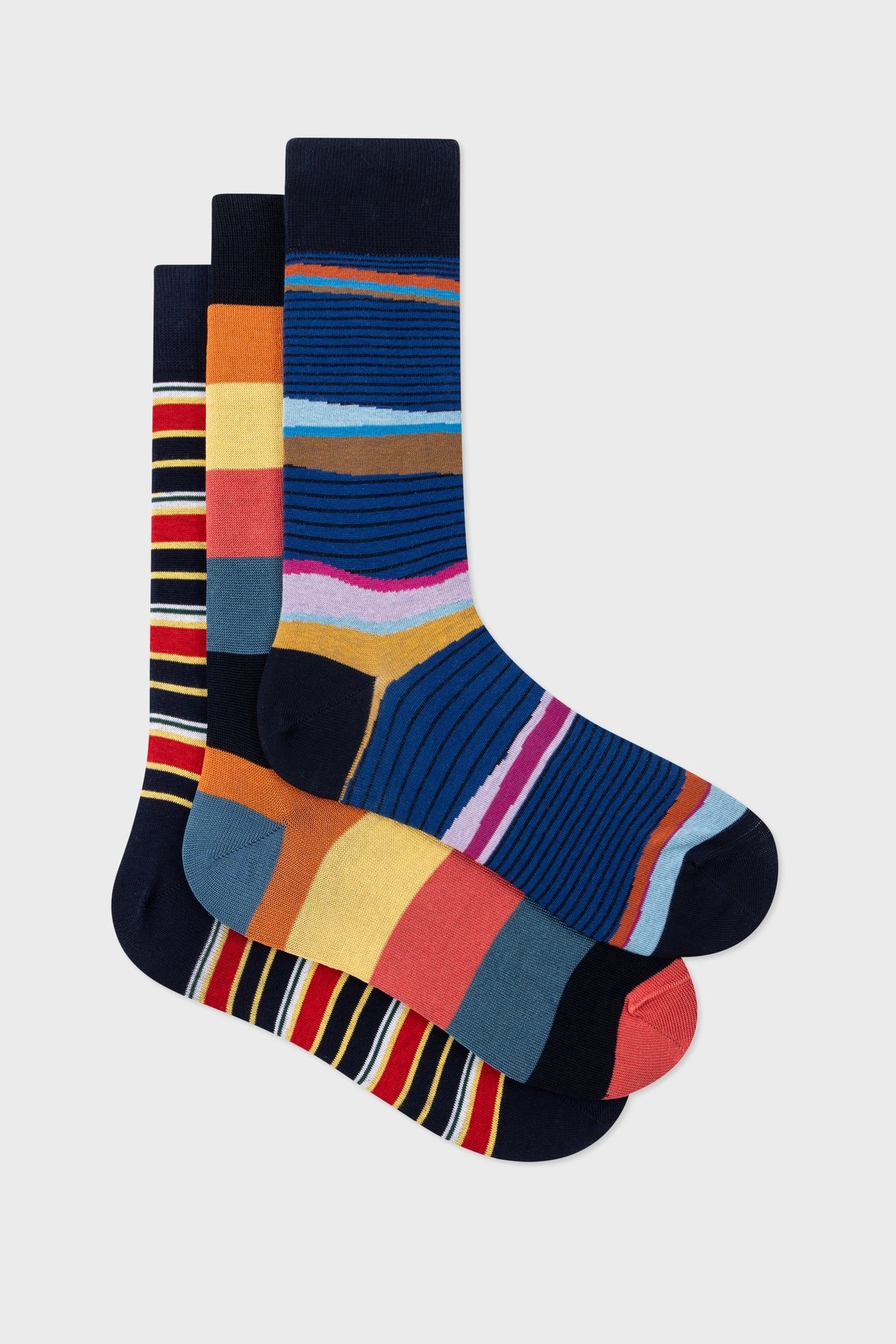MEN SOCK 3 PACK BRIGHT NAVY 2
