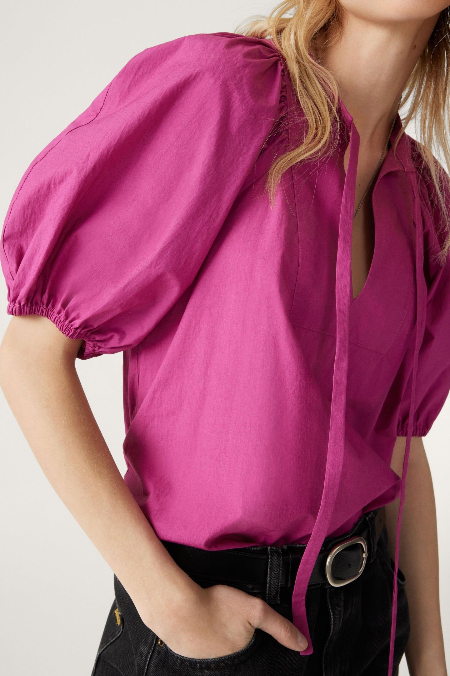 SHORT SLEEVES TOP FUSHIA 3