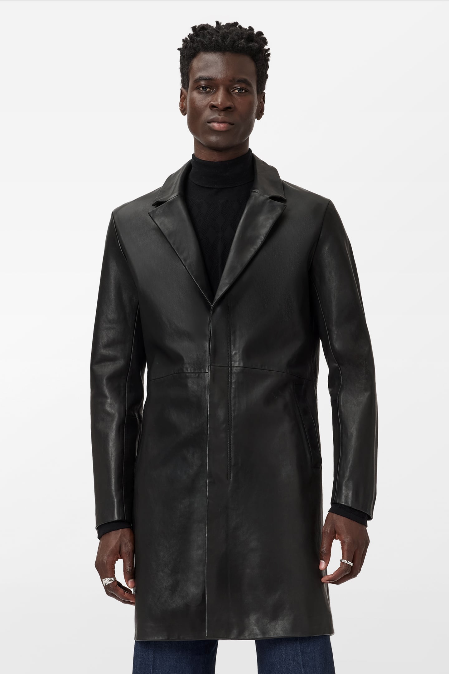 TYLER LEATHER COAT BLACK 1