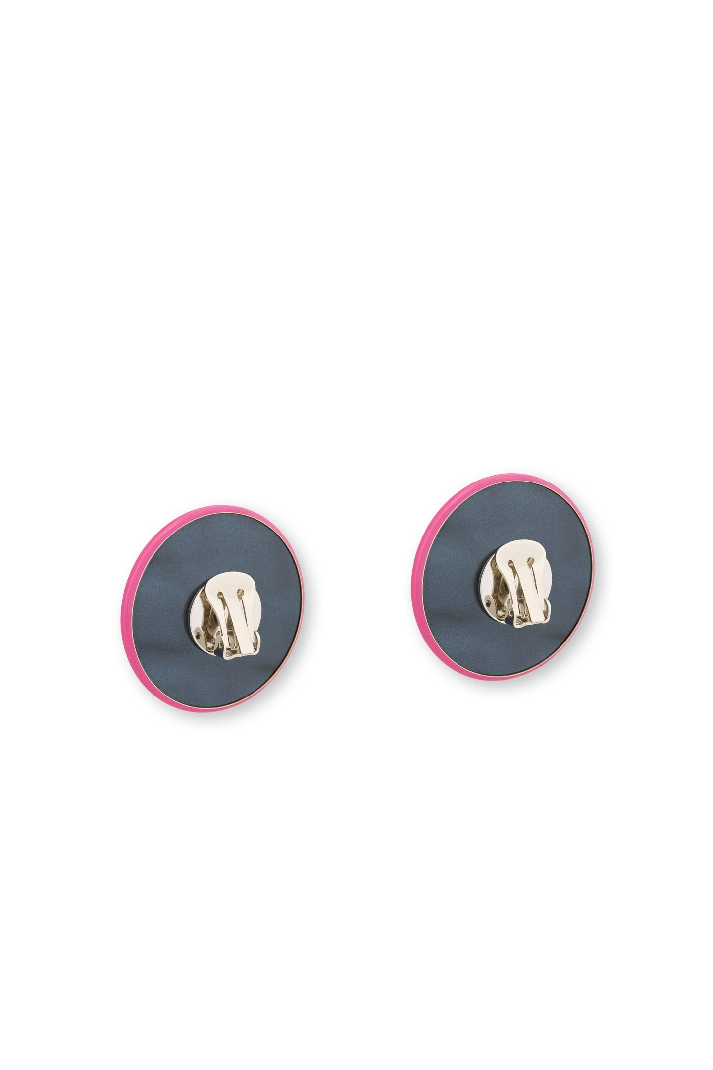MOSCHINO JEANS BUTTON EARRINGS PINK 3