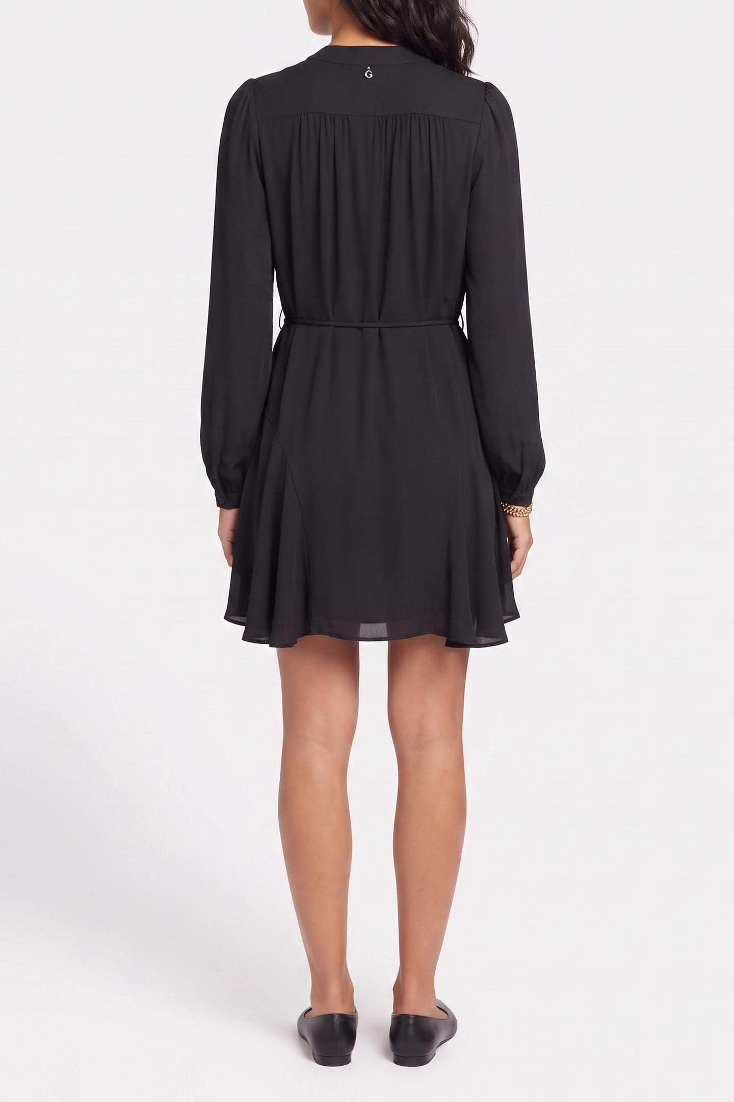 LS WANDA FLARE DRESS JET BLACK A996 2