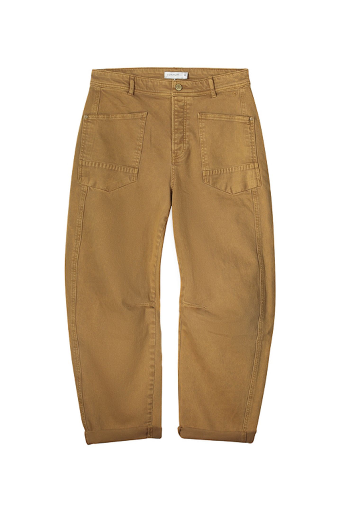 COCOON PANTS VINTAGE COMF STRETCH TWILL CAMEL BROWN 1
