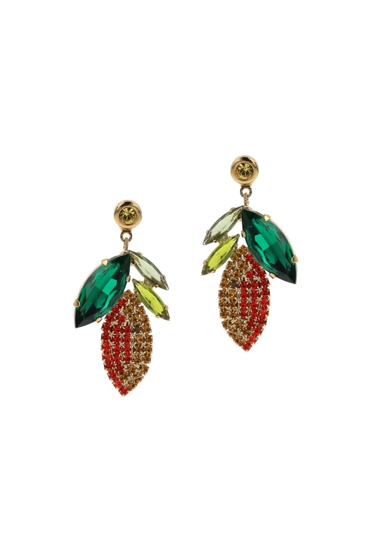 BLOSSOM FLOWER EARRINGS RED, ORANGE, GREEN 2