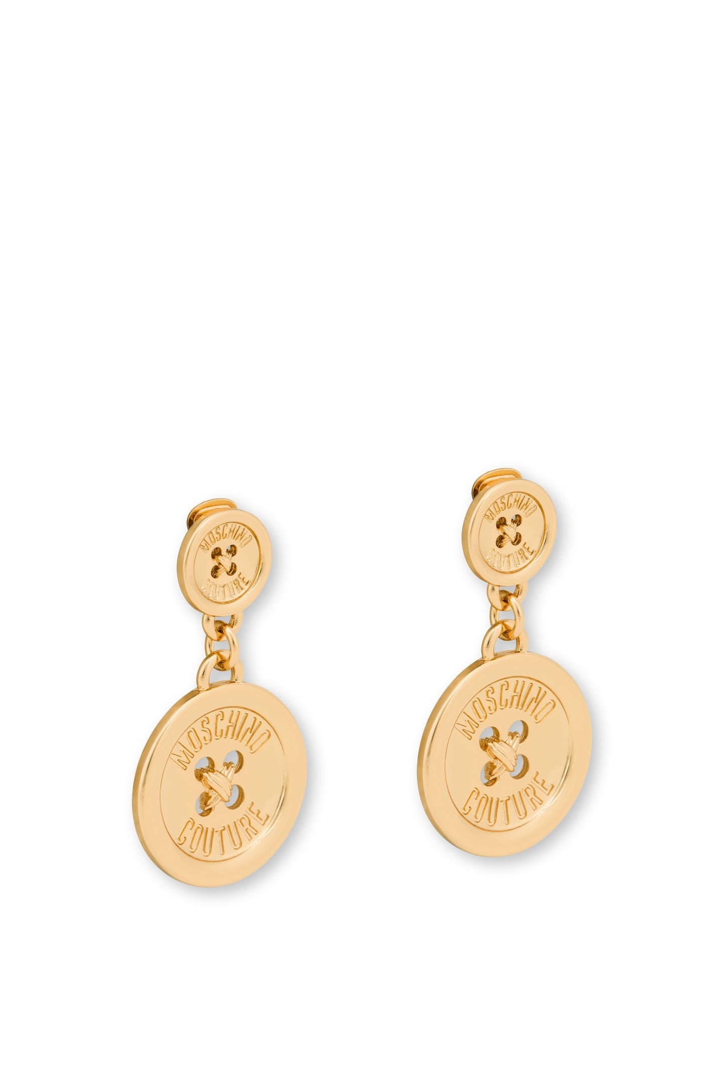 MOSCHINO BUTTONS EARRINGS GOLD 2