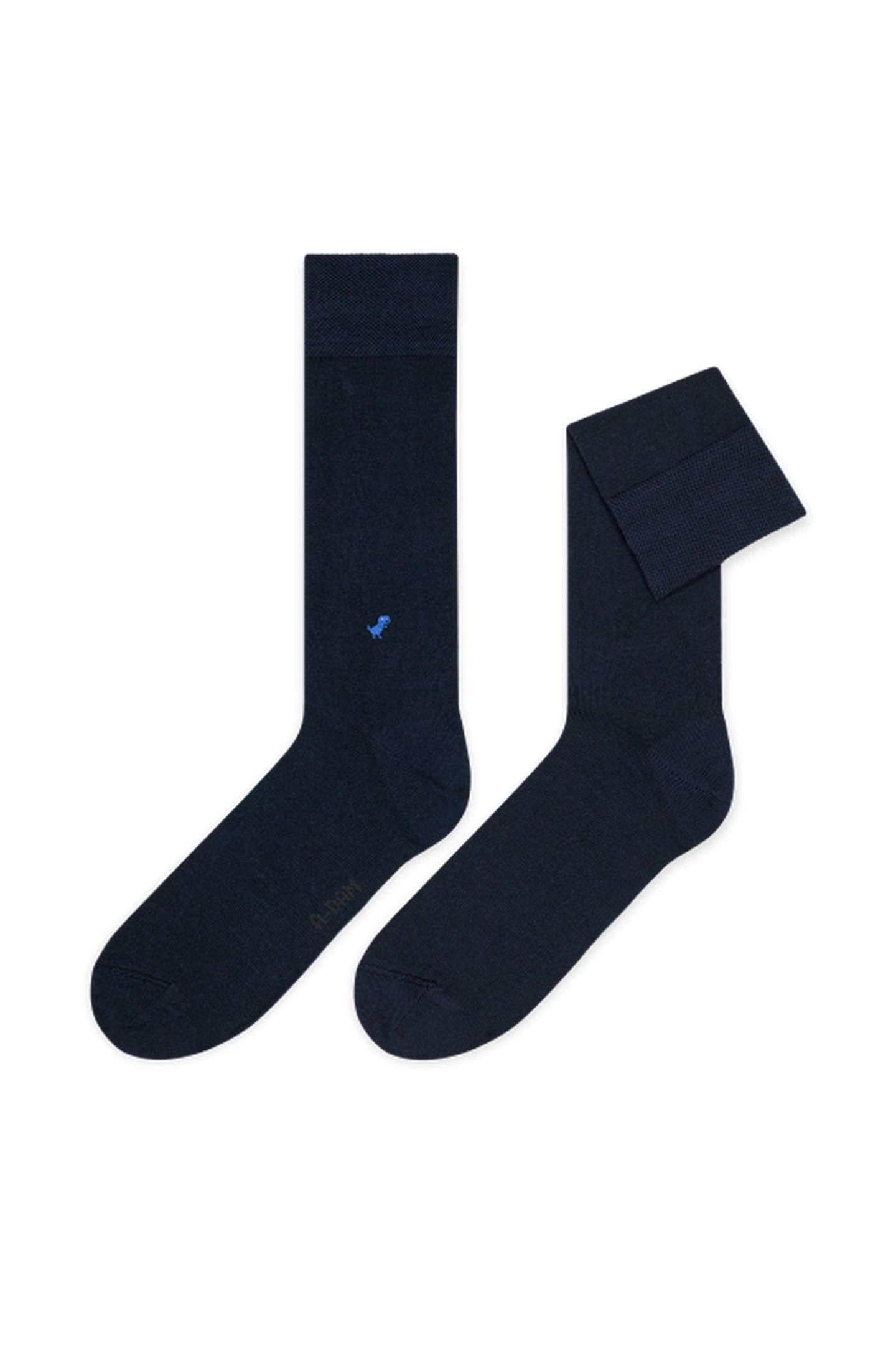 A-DAM 3-PACK DRESS SOCKS NAVY DINO BLUE DARK NAVY 2