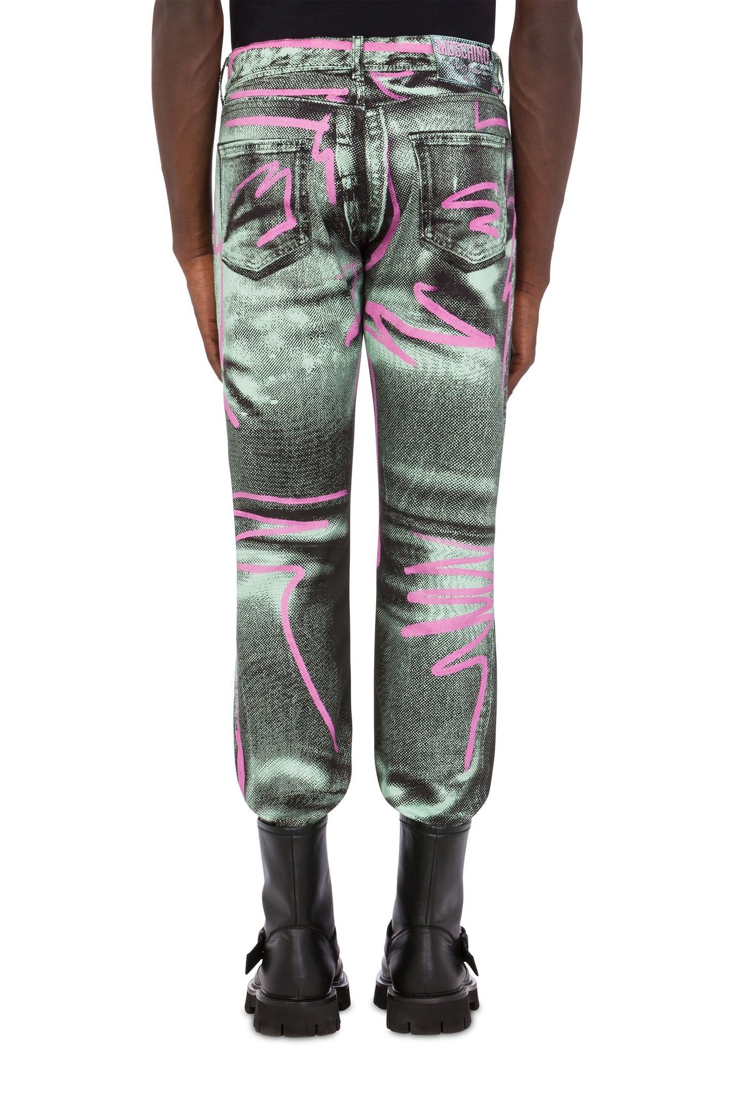 SHADOWS & SQUIGGLES COTTON BULL TROUSERS GREY 2
