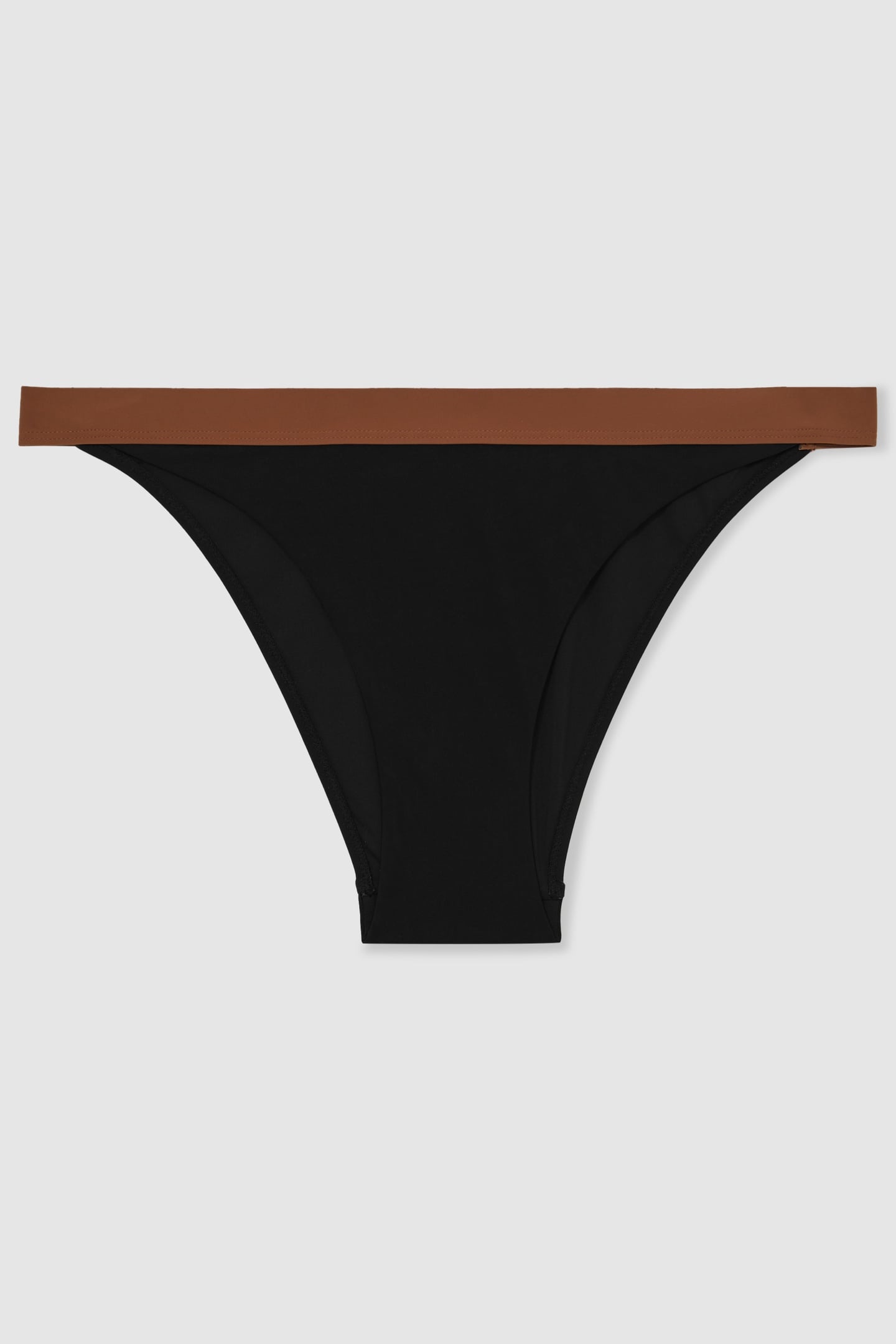 CONTRAST TRIM BIKINI BOTTOM BLACK/TAN 4