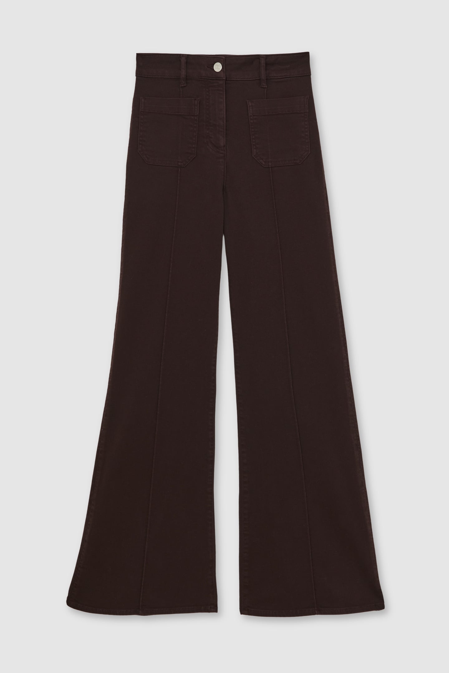 FLARE PATCH POCKET JEAN BURGUNDY 4