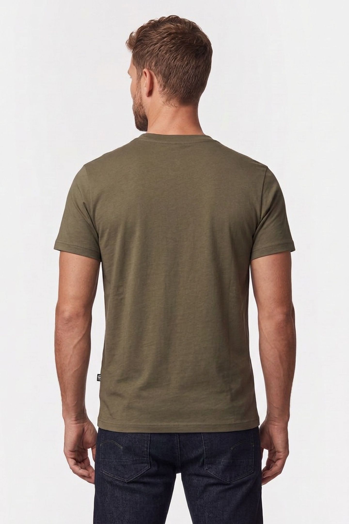 G-STAR RAW SLIM T-SHIRT SHADOW OLIVE 4