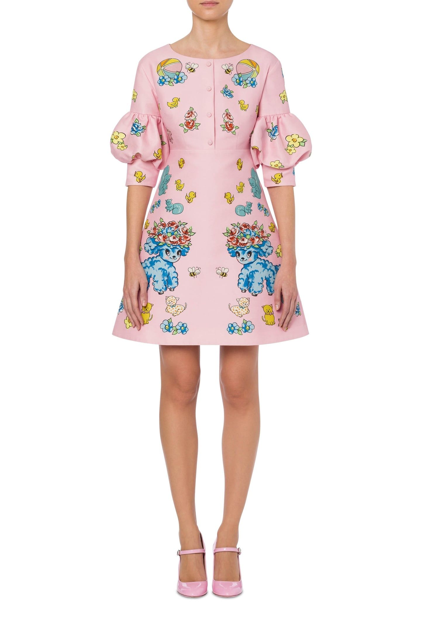 CALICO ANIMALS DUCHESSE DRESS PINK 1