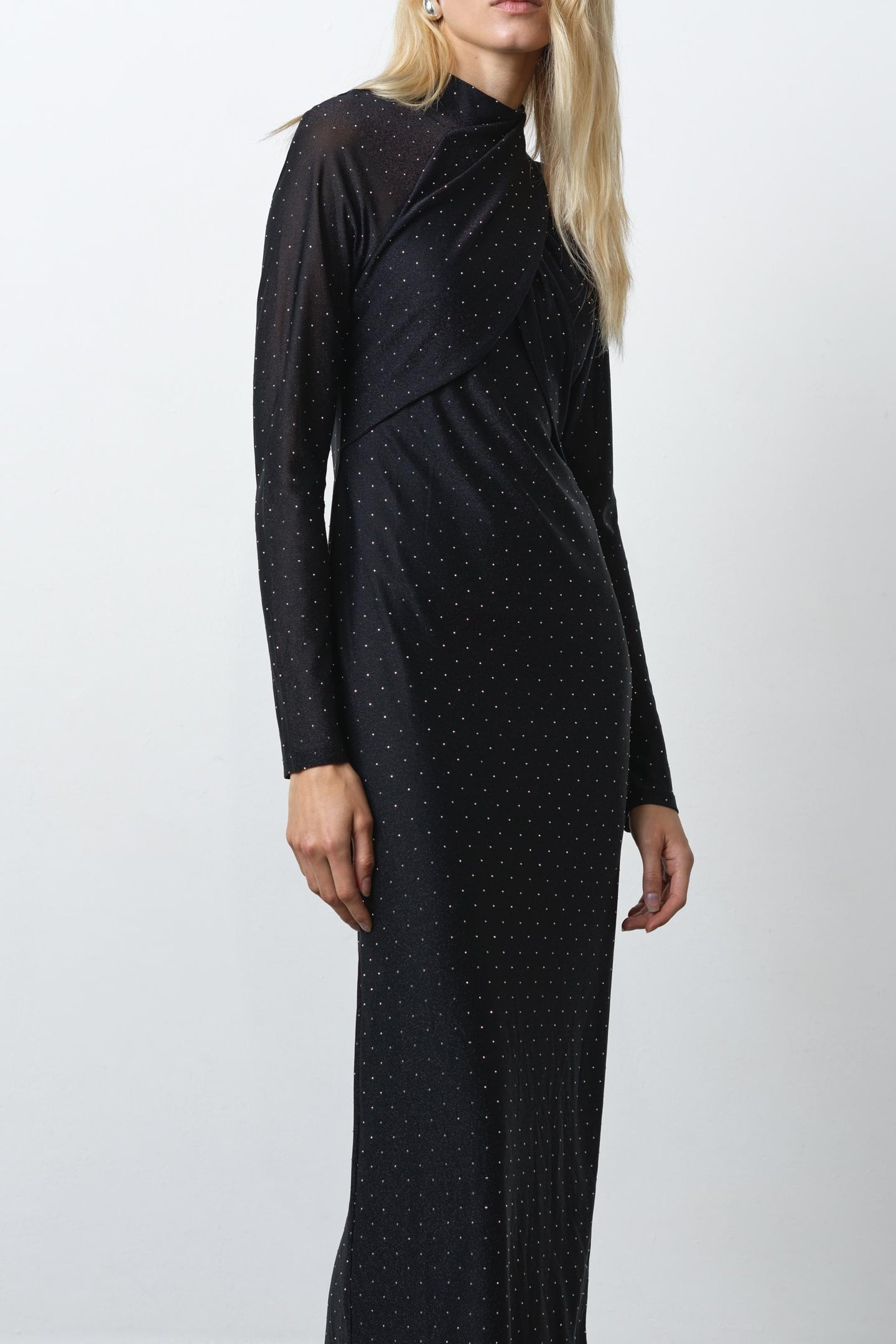 SHOSHANA HOTFIX WRAP OVER JERS BLACK SILVER 1