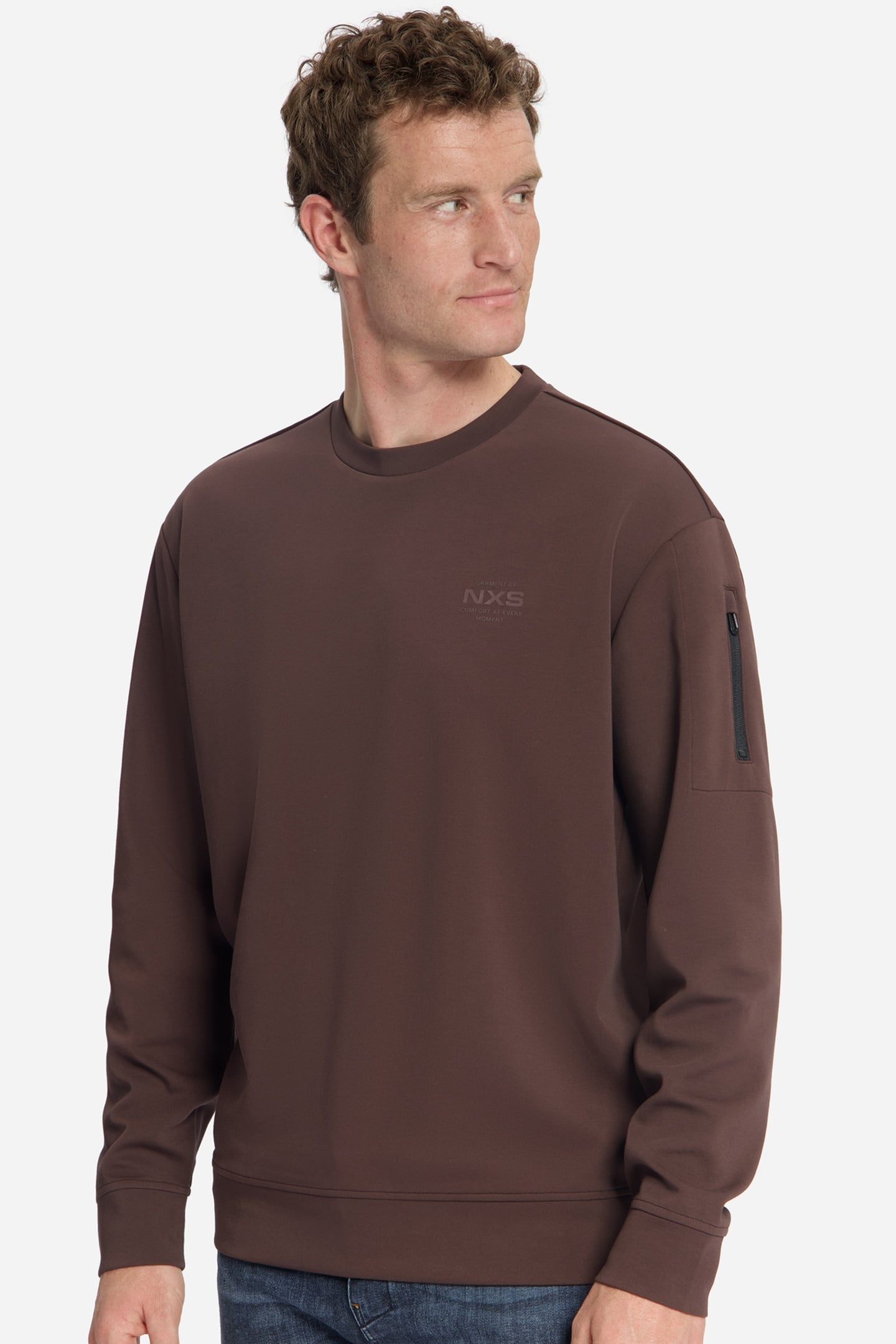 SWEATER CREWNECK DARK BROWN 1