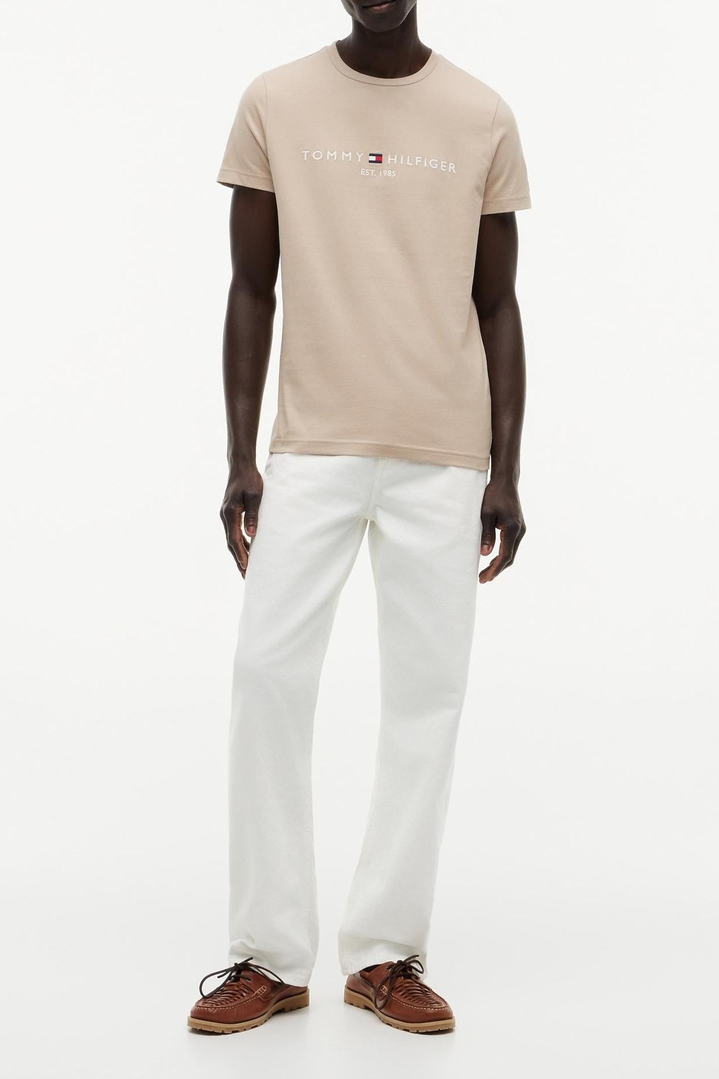 TOMMY LOGO TEE BATIQUE KHAKI 1