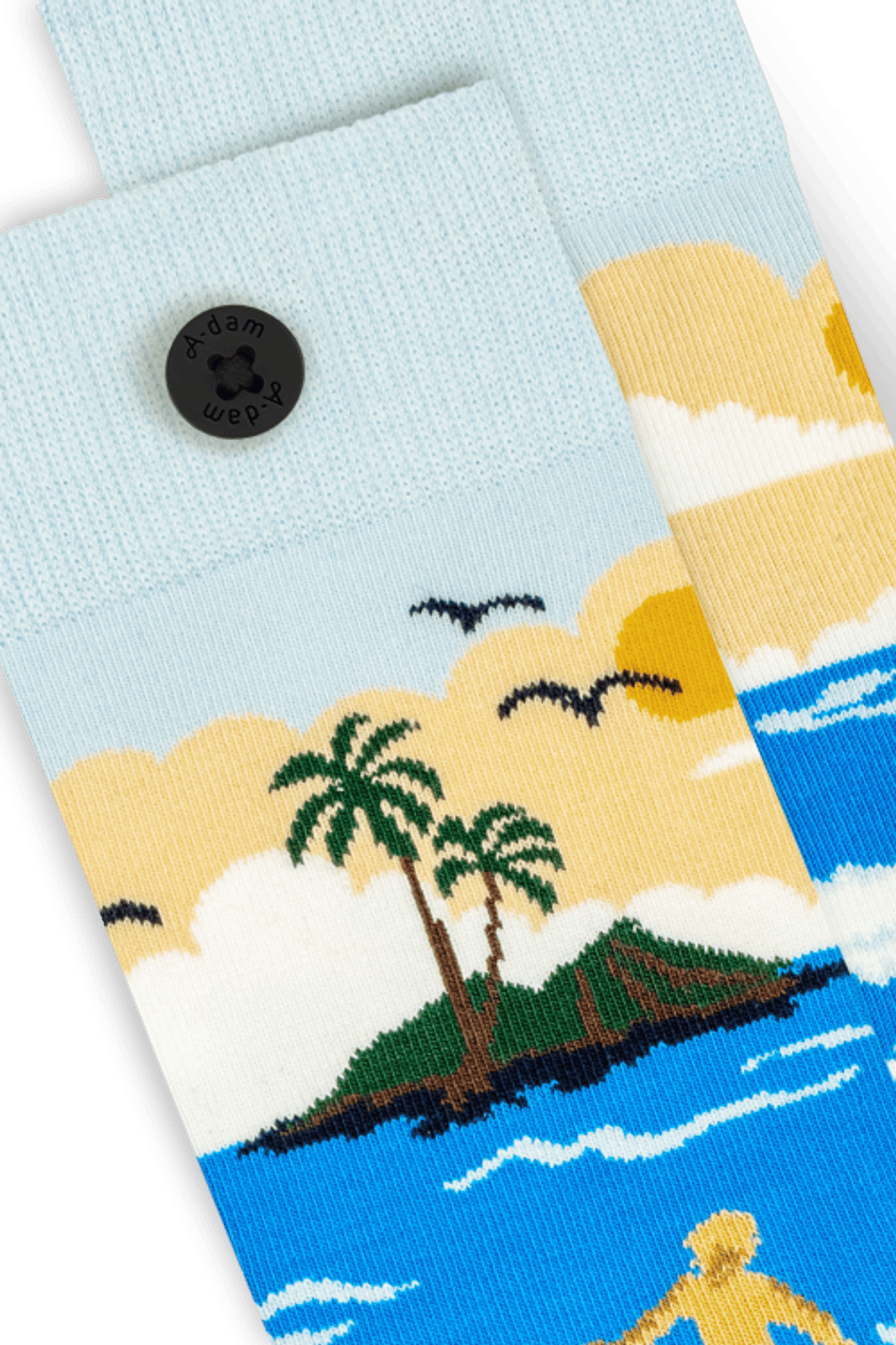 A-DAM 3-PACK CASUAL SOCKS BLUE SURF BLUE DARK NAVY 4