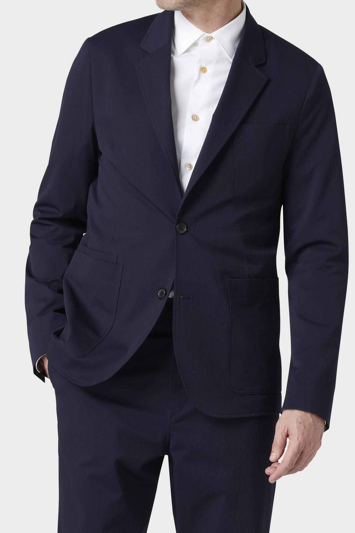 MENS CASUAL FIT 2 BTN JACKET NAVY 1