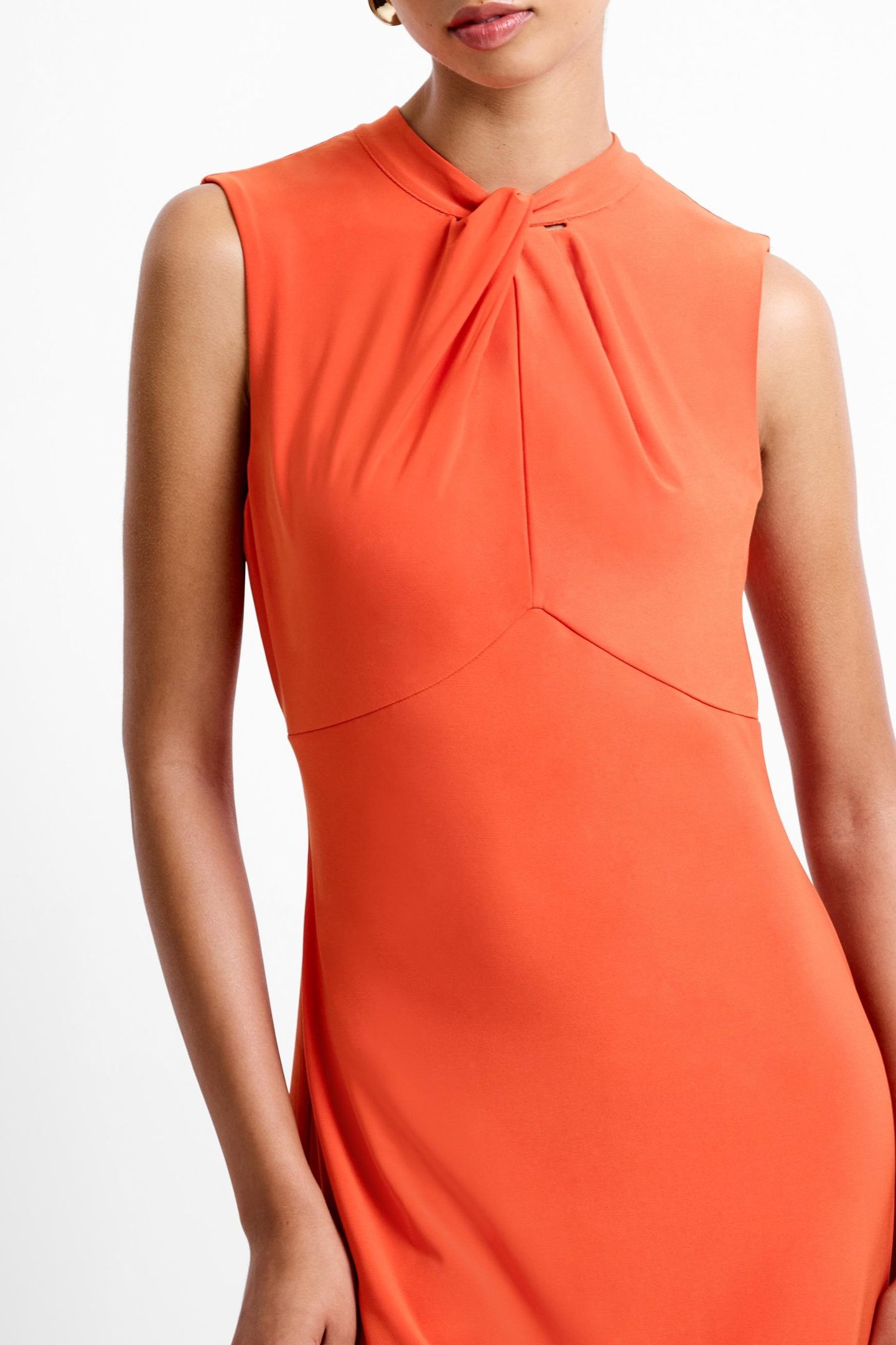 SAMIRA TWIST MIDAXI DRESS FLAME ORANGE 4