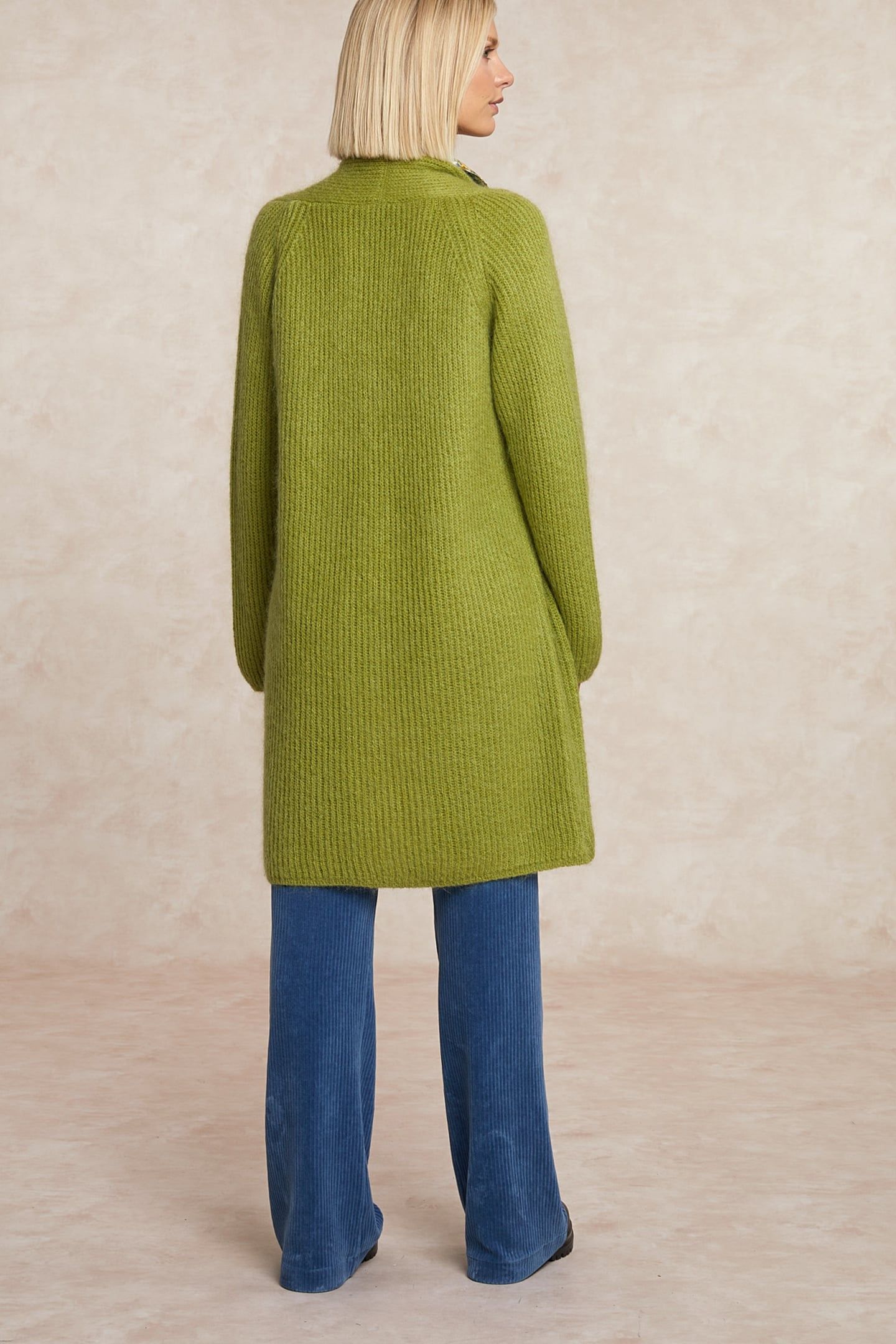 LONG CARDIGAN LONG SLEEVES OLIVE GREEN 2