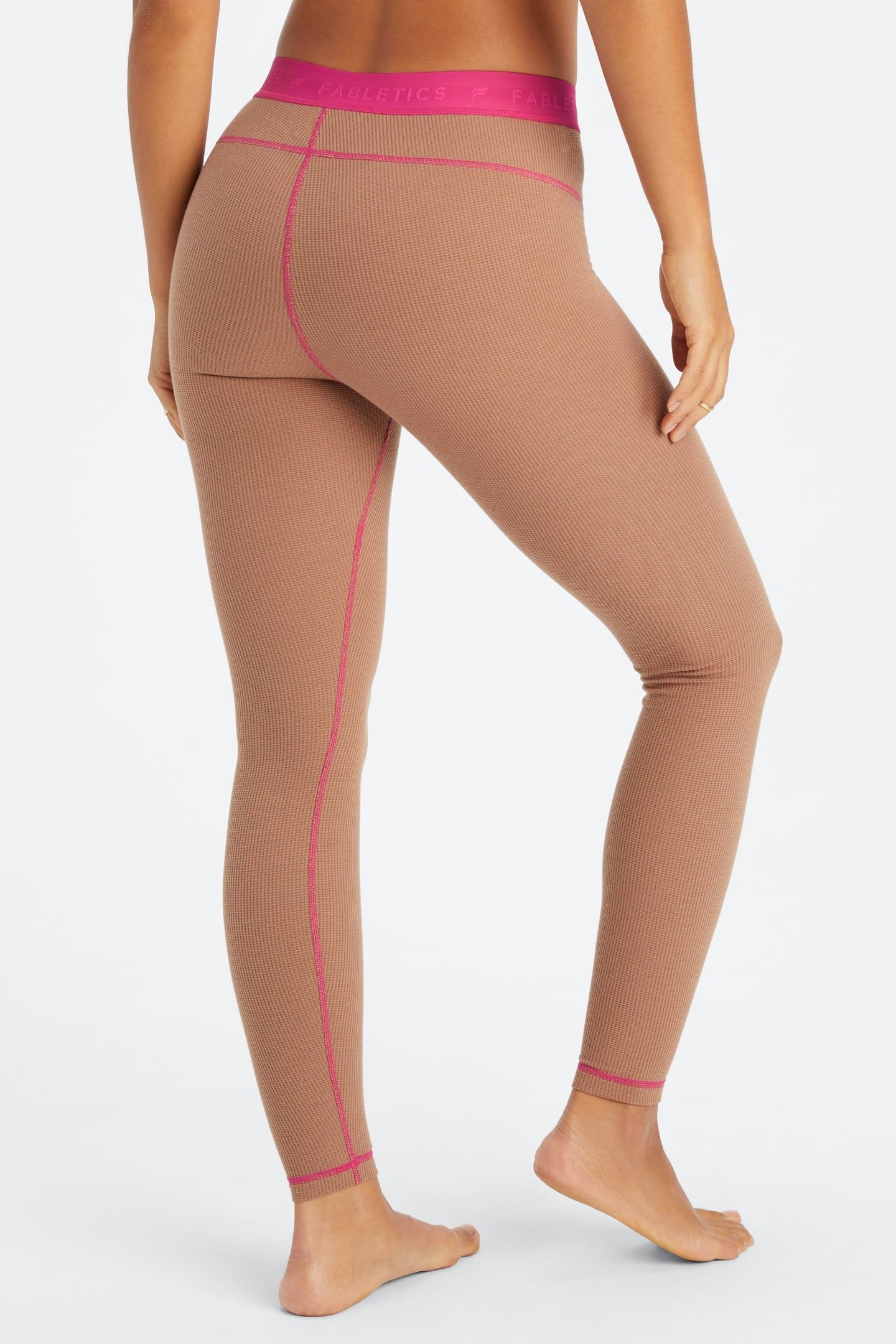 FABLETICS WAFFLE LEGGING TEDDY/FUCHSIA 2