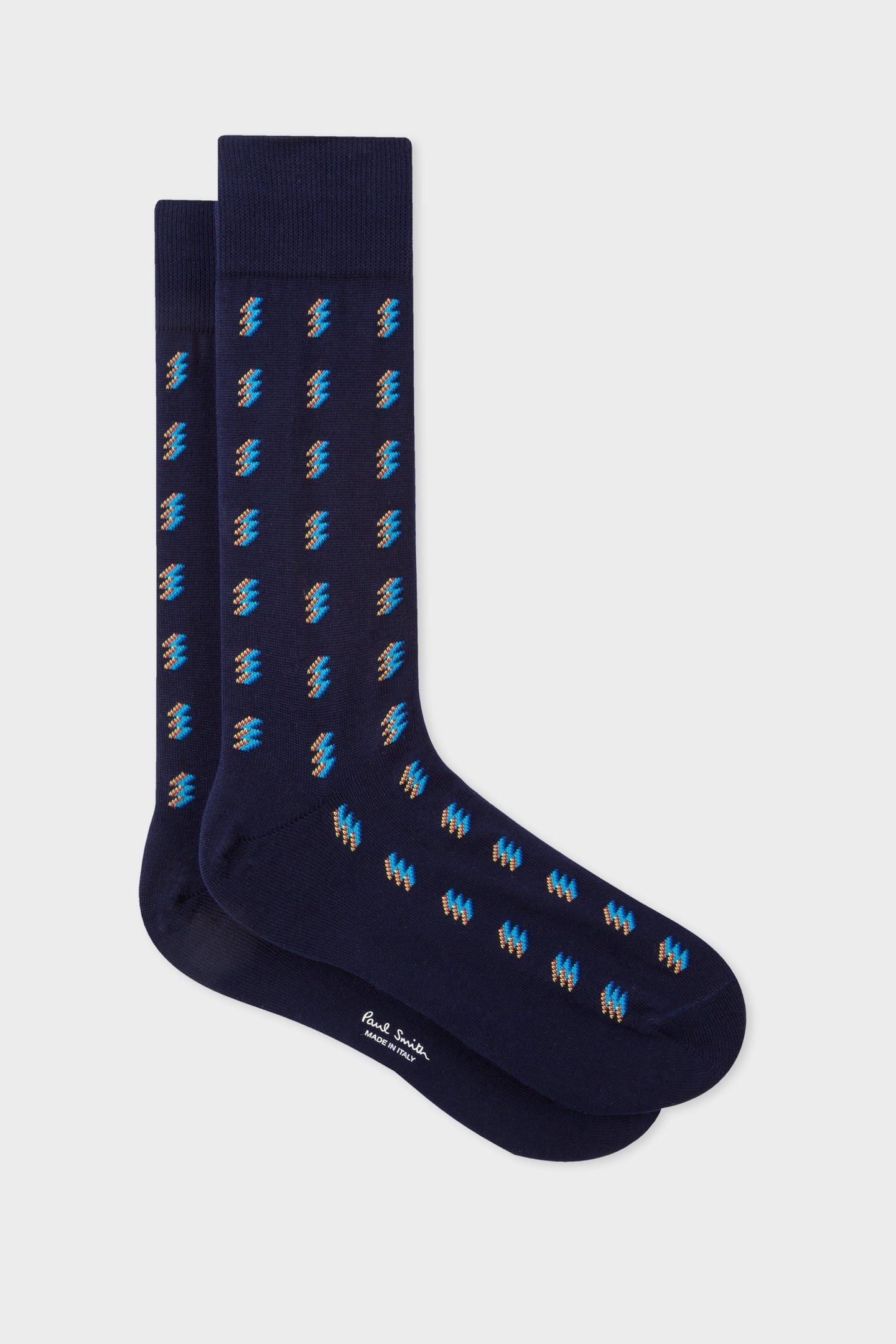 MEN SOCK FLURO FLASH NAVY 2