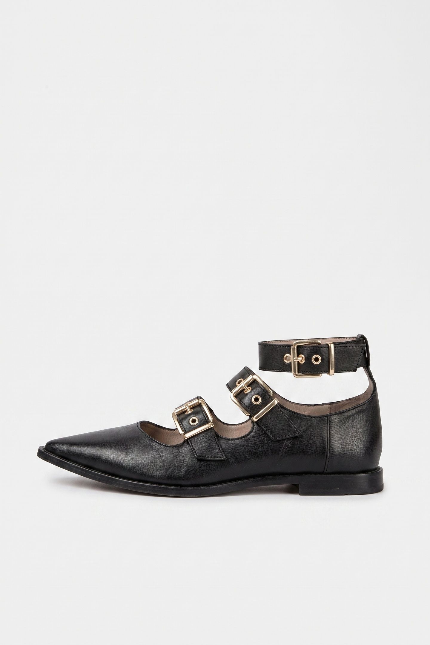 SUSAN BUCKLE SHOE BLACK/WARM BRASS 4