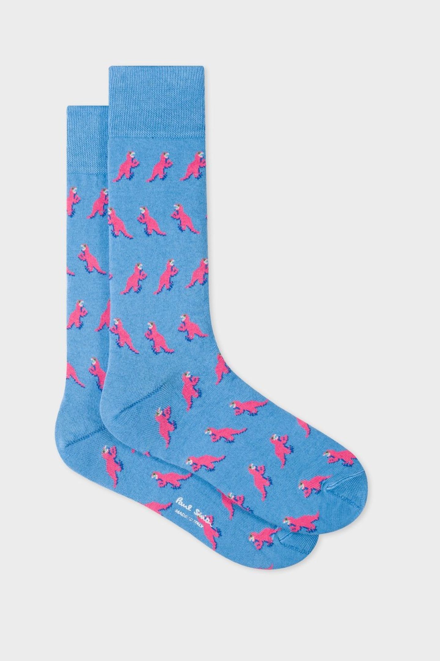 MEN SOCK DINO JACQURD TURQUOISE 2