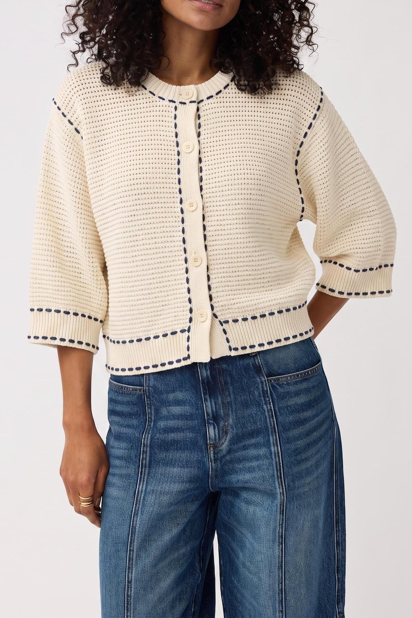 CARDIGAN CAROLINE WOOL WHITE 1