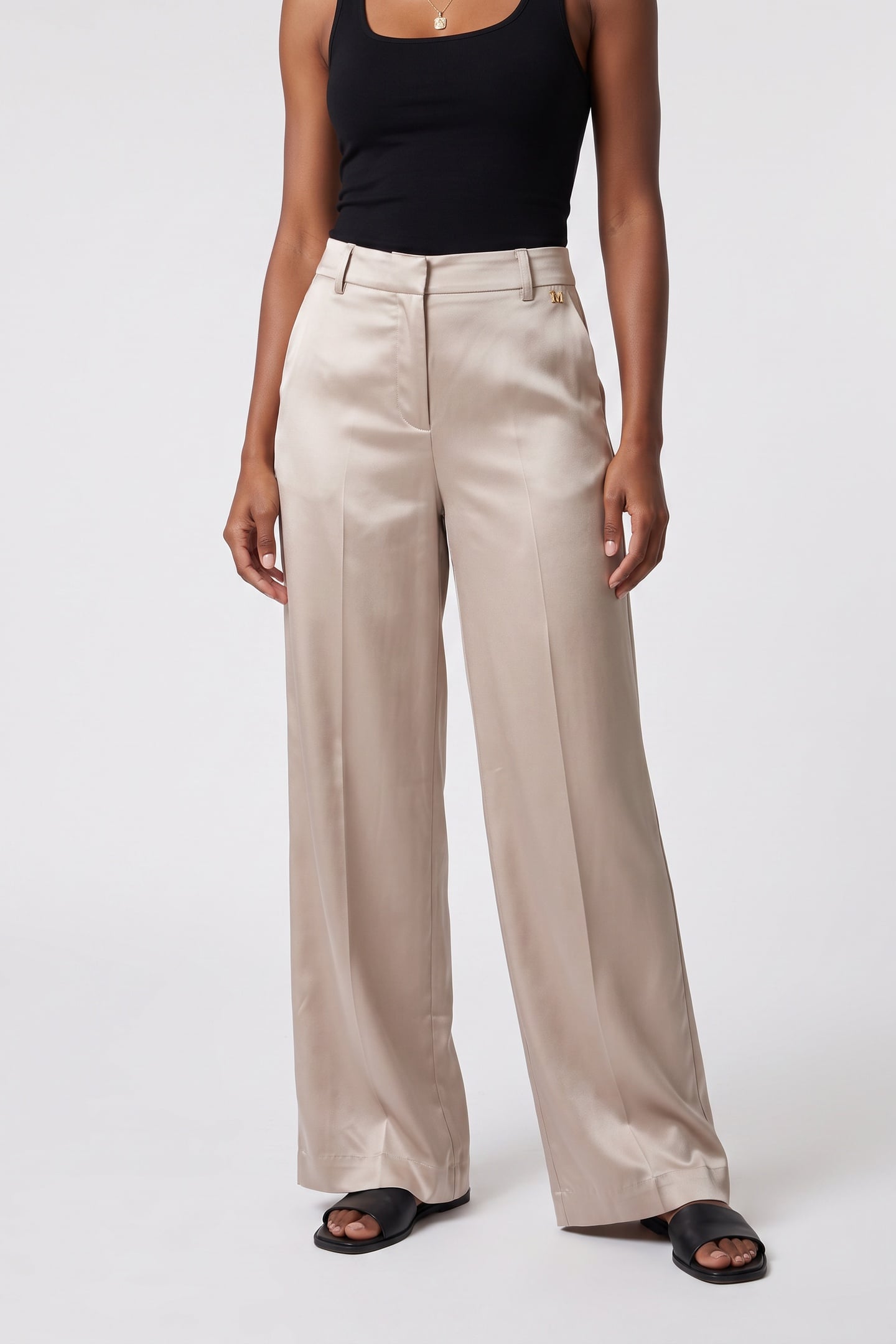 LOREDANA STRAIGHT PA VELVET TAUPE 1