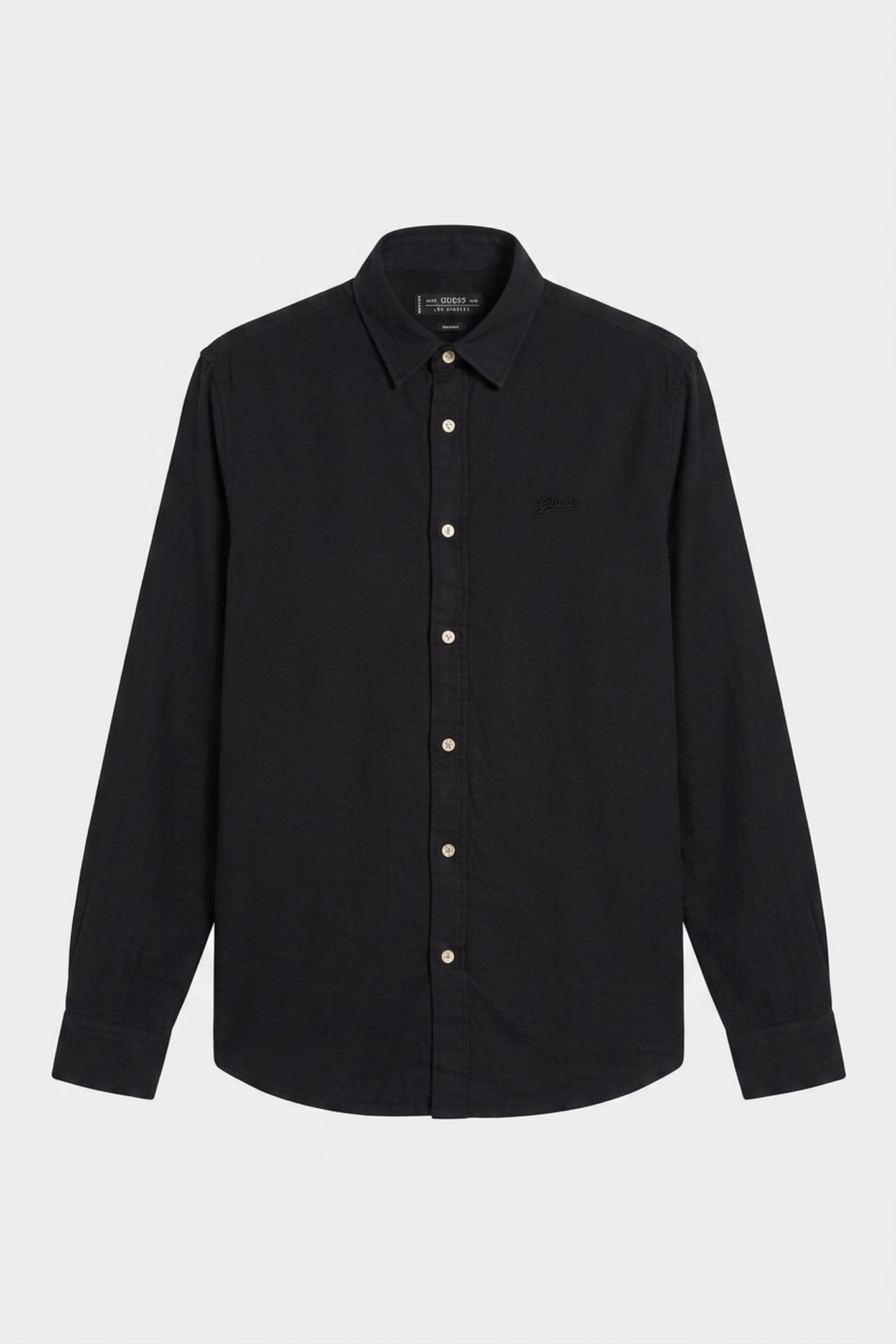 LS FLANNEL TWILL SHI JET BLACK A996 3