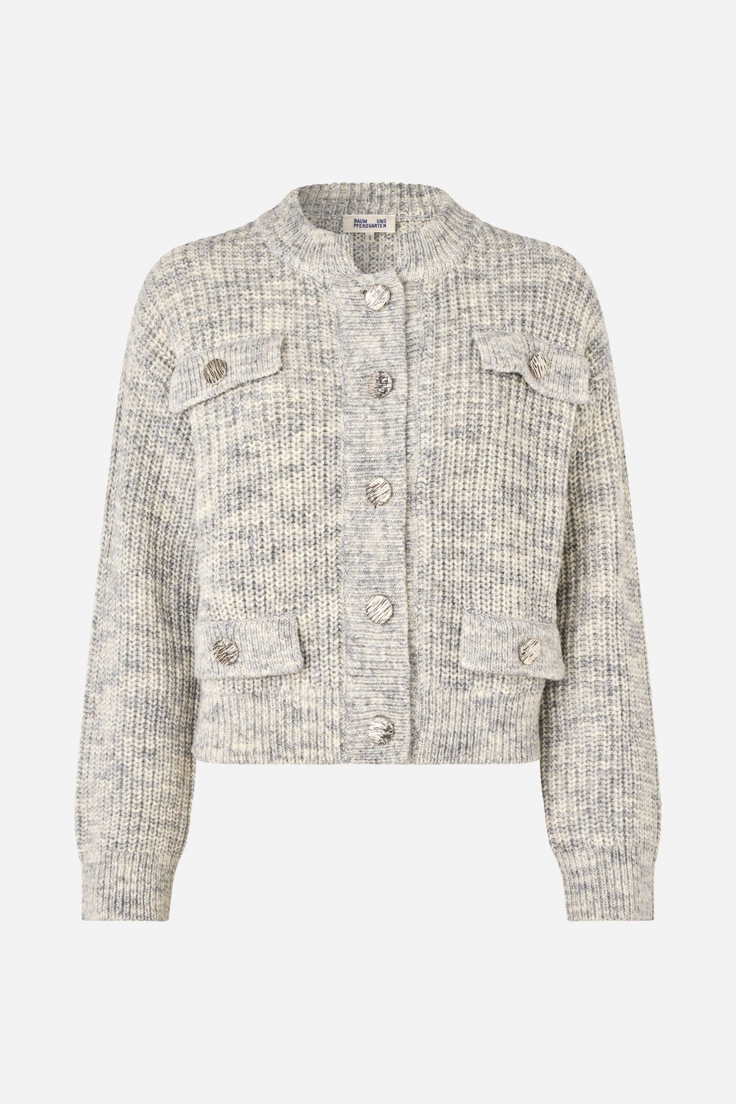 CAT CARDIGAN SILVERGREY MELANGE 4
