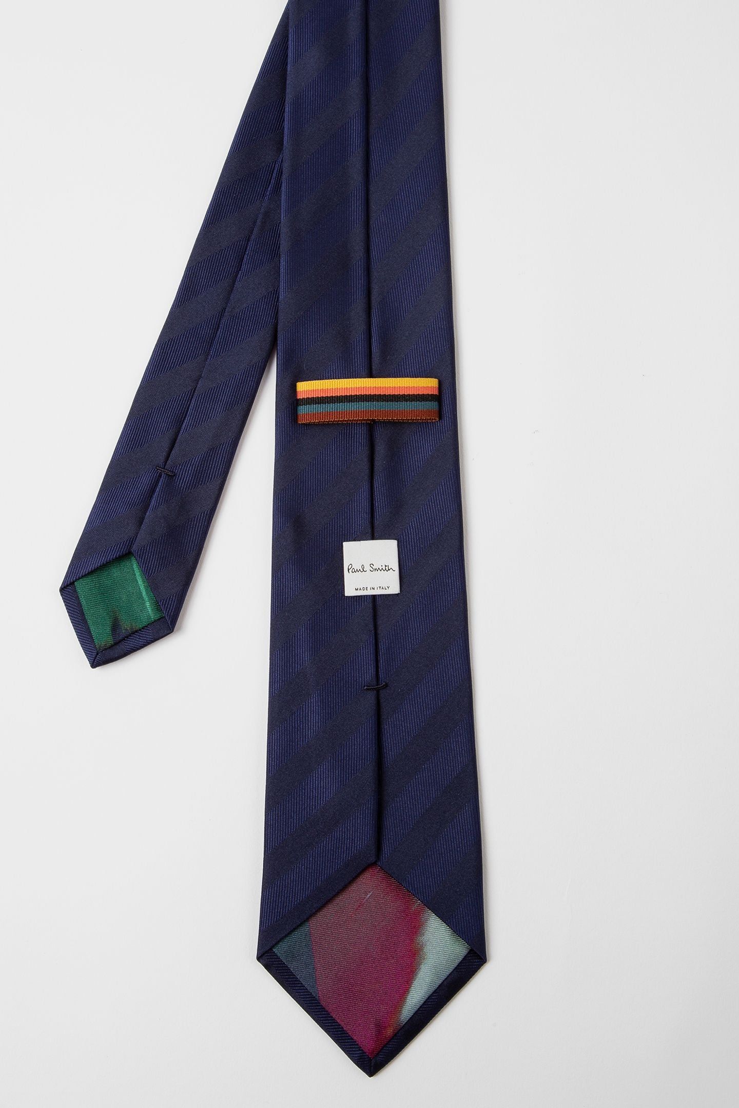 MEN TIE MONO STRIPE VERY DARK NAVY 4