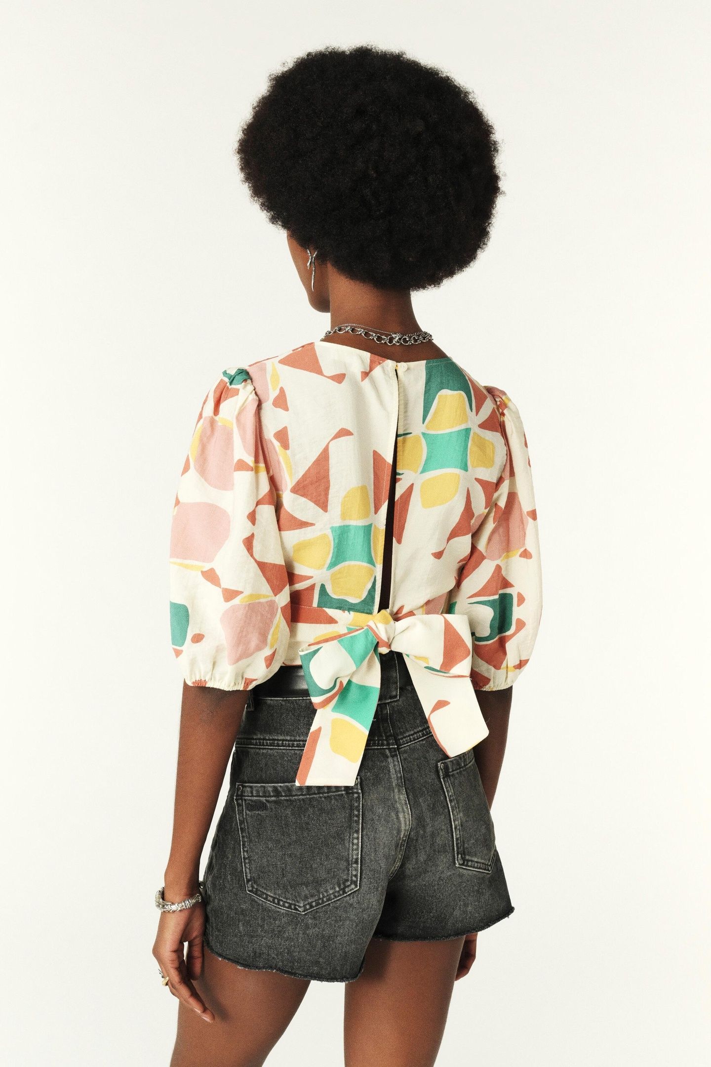 SHORT SLEEVES TOP ECRU 2