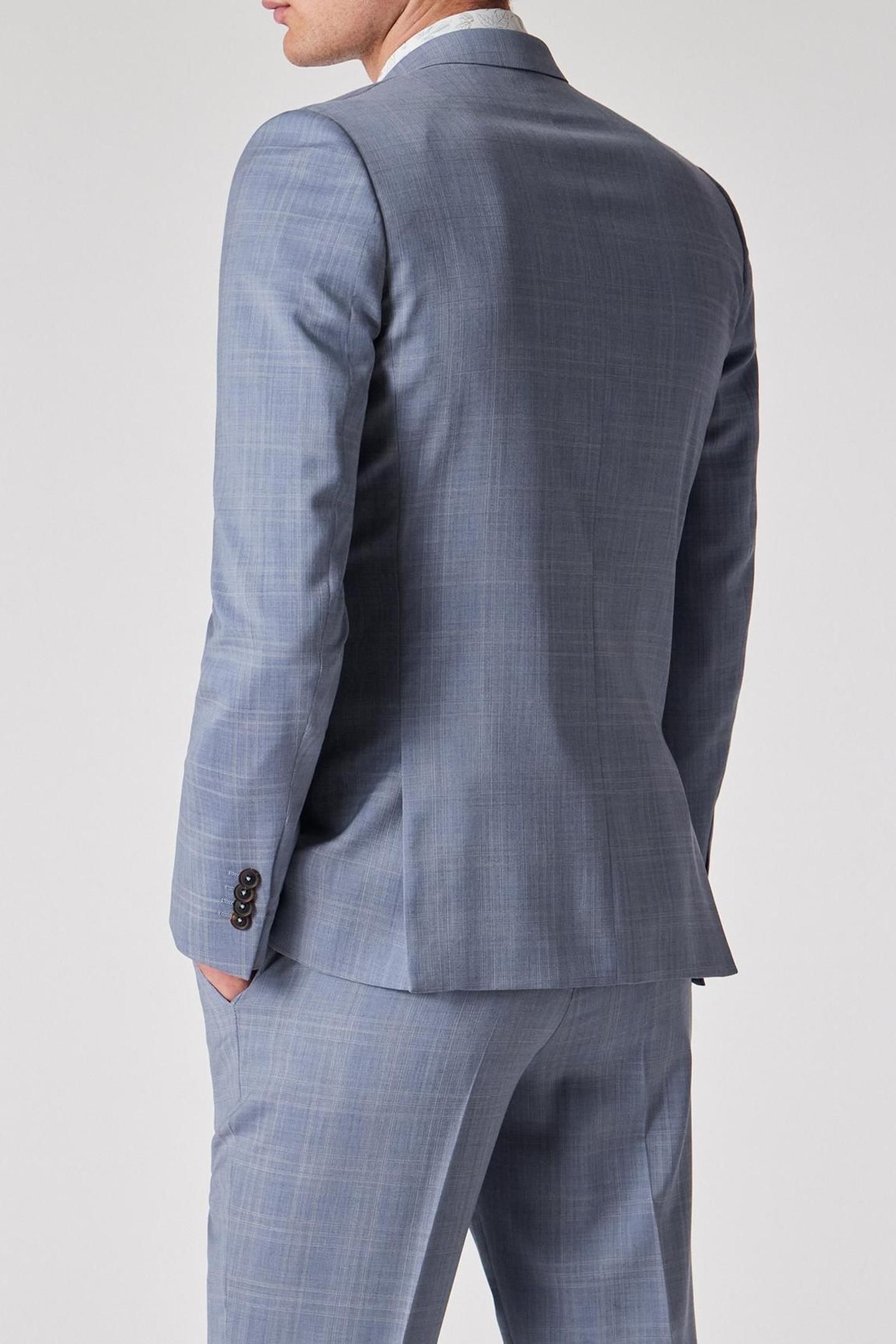 MENS TAILORED FIT 2BTN SUIT LIGHT BLUE 4
