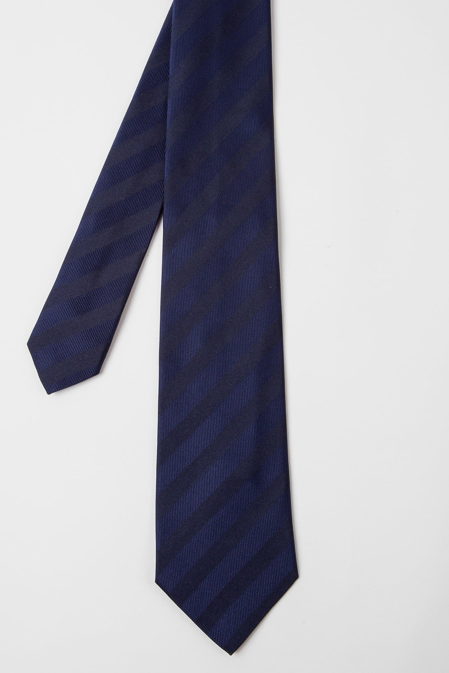 MEN TIE MONO STRIPE VERY DARK NAVY 3