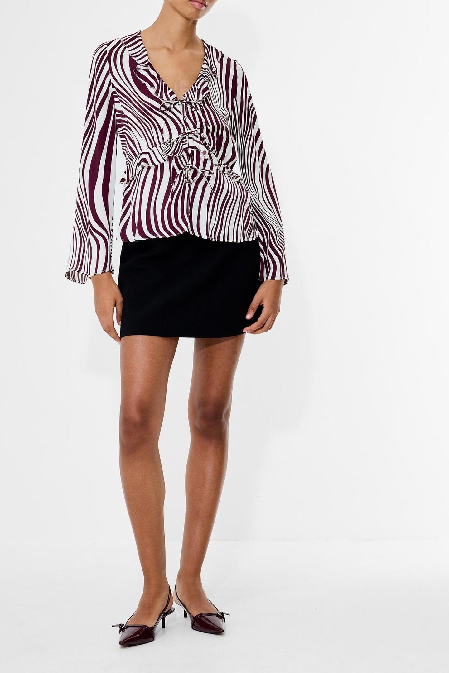 ZIGGY LARA VISCOSE TOP BORDEAUX RED/PORCELA BORDEAUX RED/POR 1