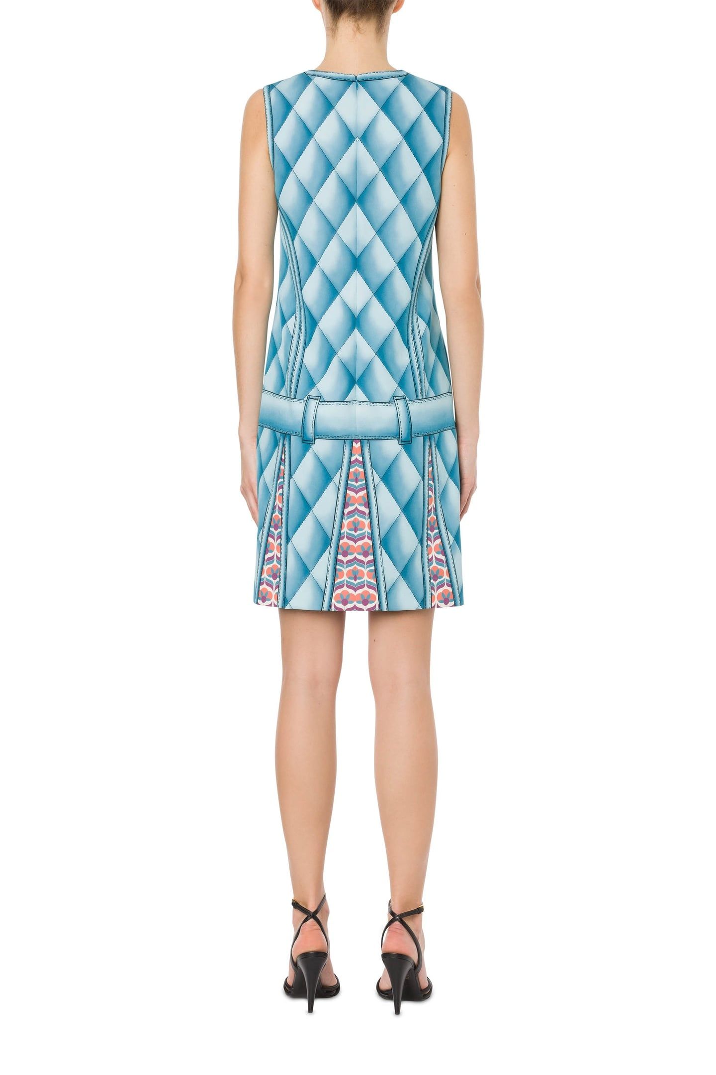 TROMPE L'OEIL PRINT DRESS BLUE 2