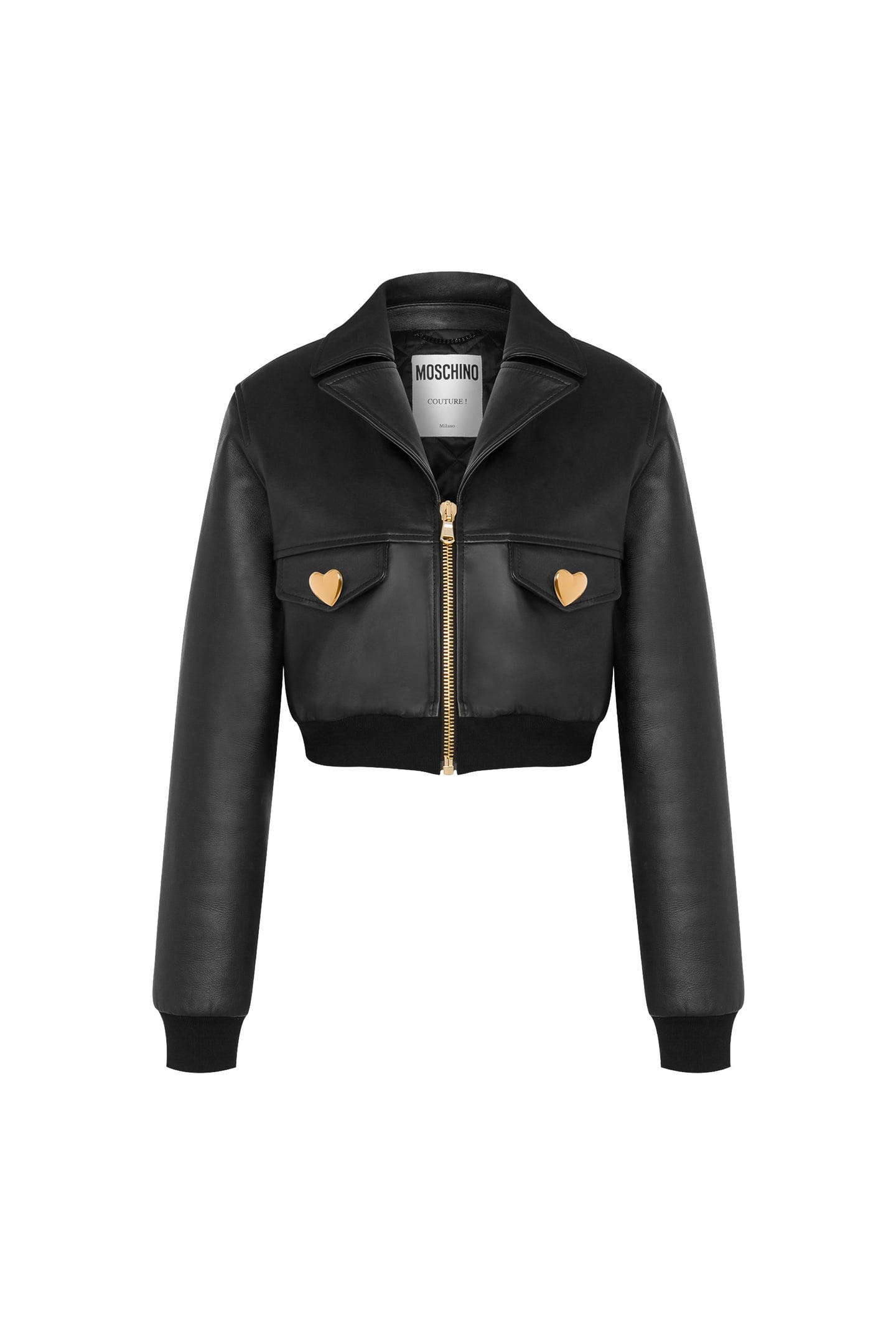 HEART BUTTONS NAPPA LEATHER JACKET BLACK 3