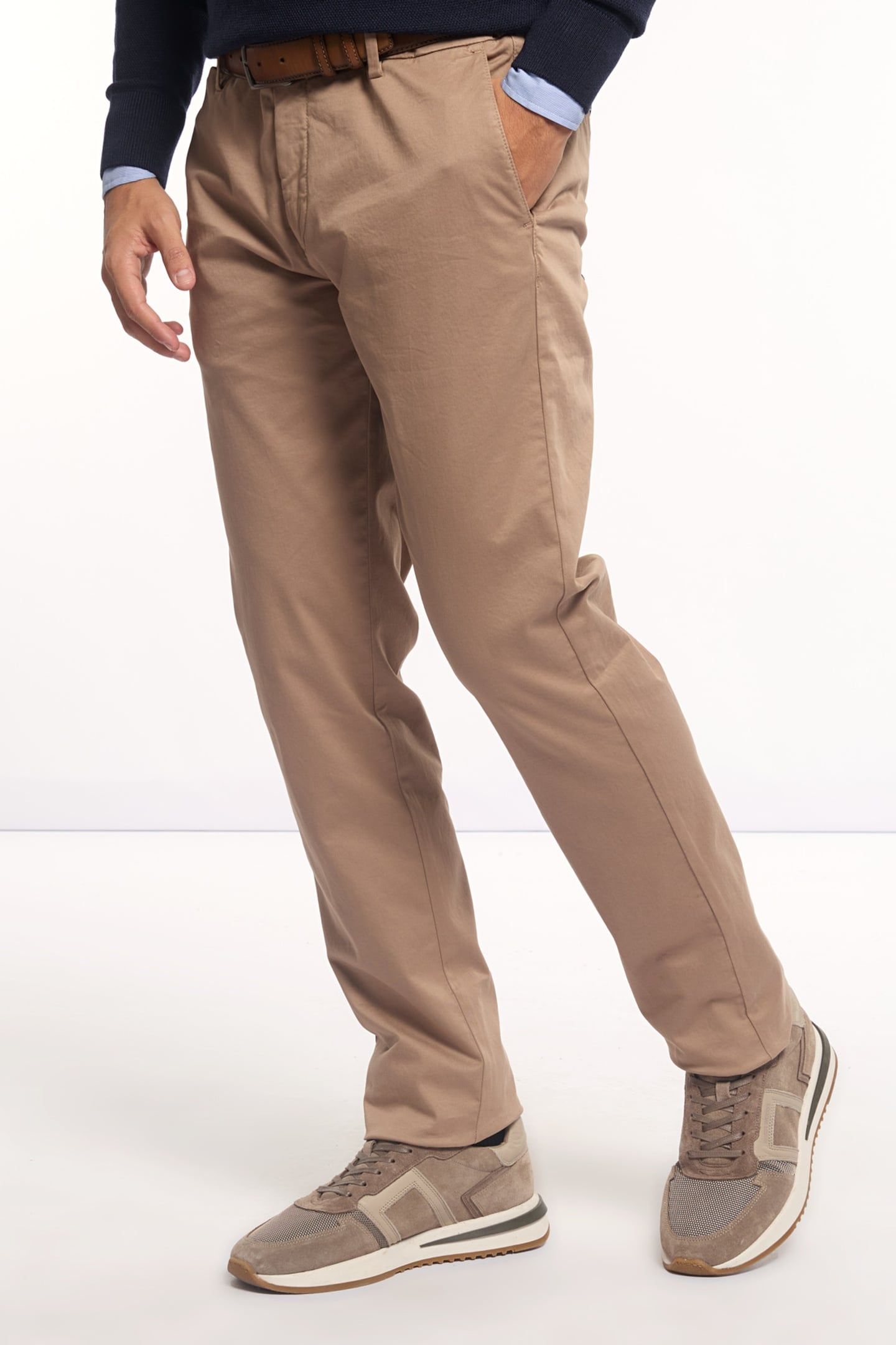 BASIC CHINO STRETCH BROWN 1