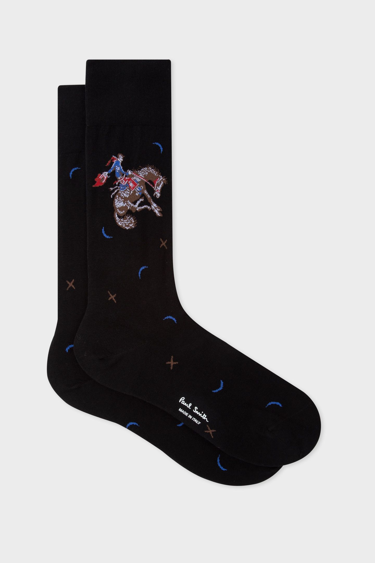 MEN SOCK COWBOY BLACK 2