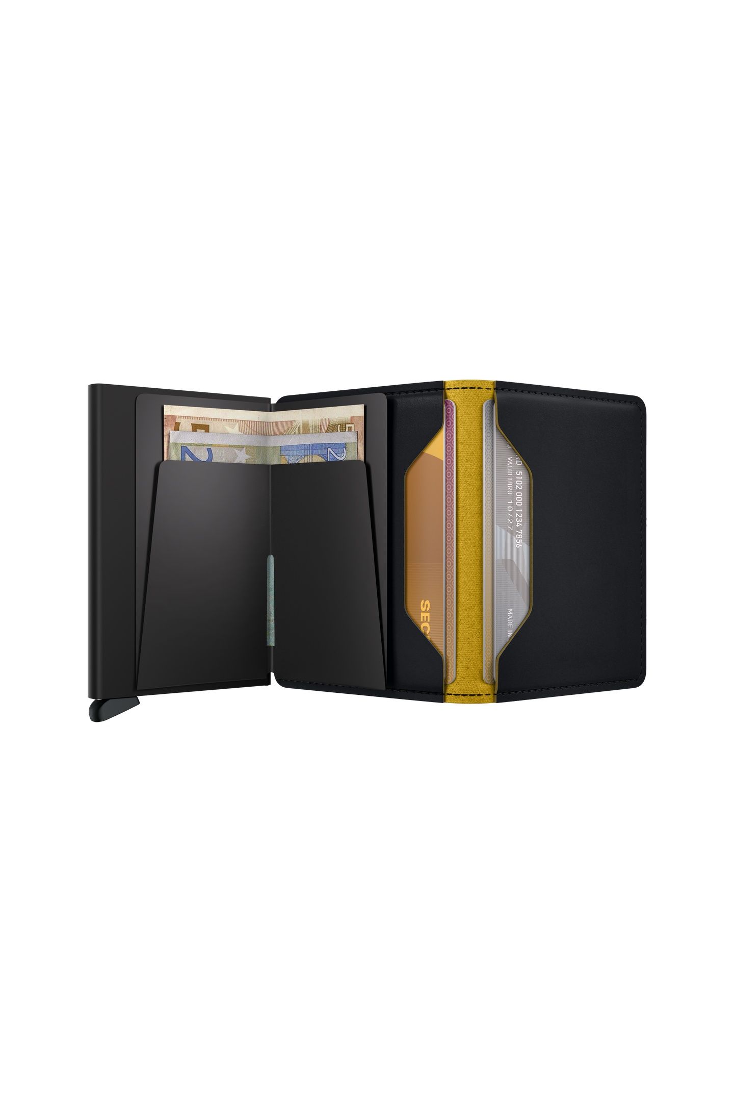 UNISEX SLIMWALLET MATTE BLACK & OCHRE 4