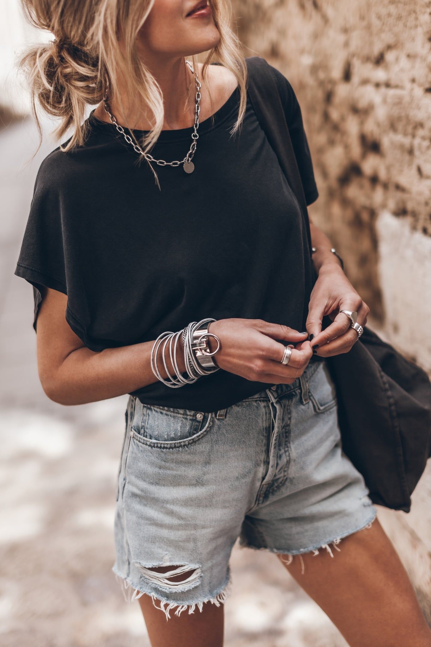 THE DARK THIN BATWING T-SHIRT BLACK 1