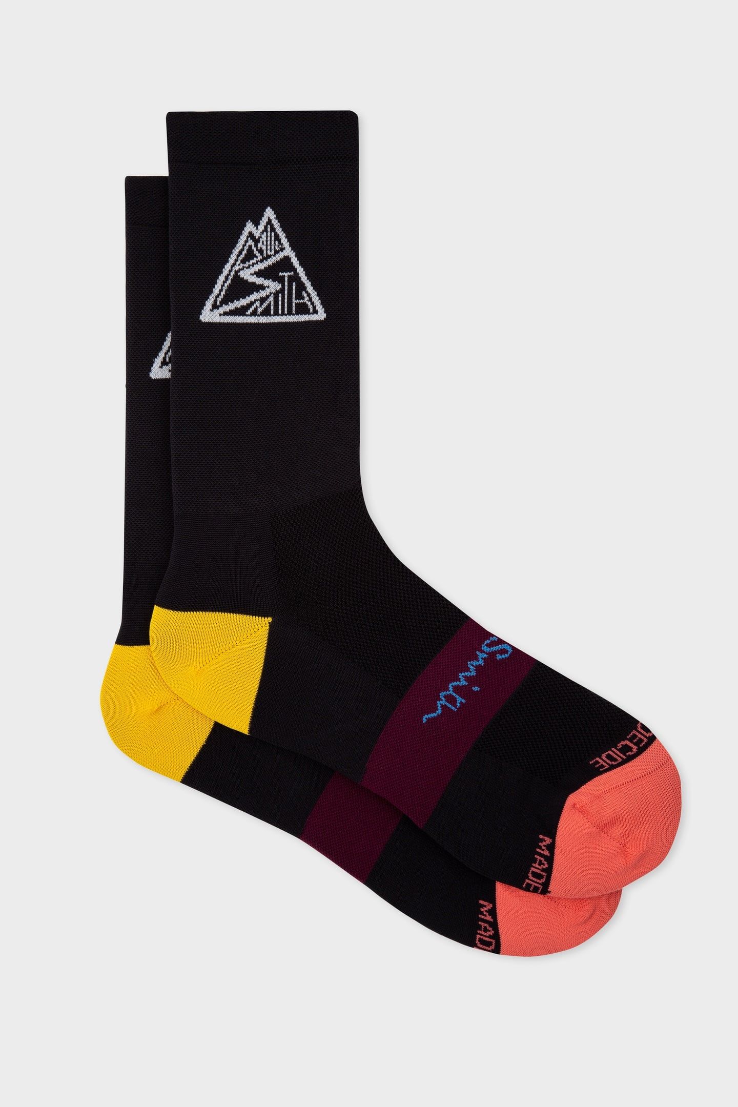MEN SOCK CYCLE MOUNTAIN BLACK 1
