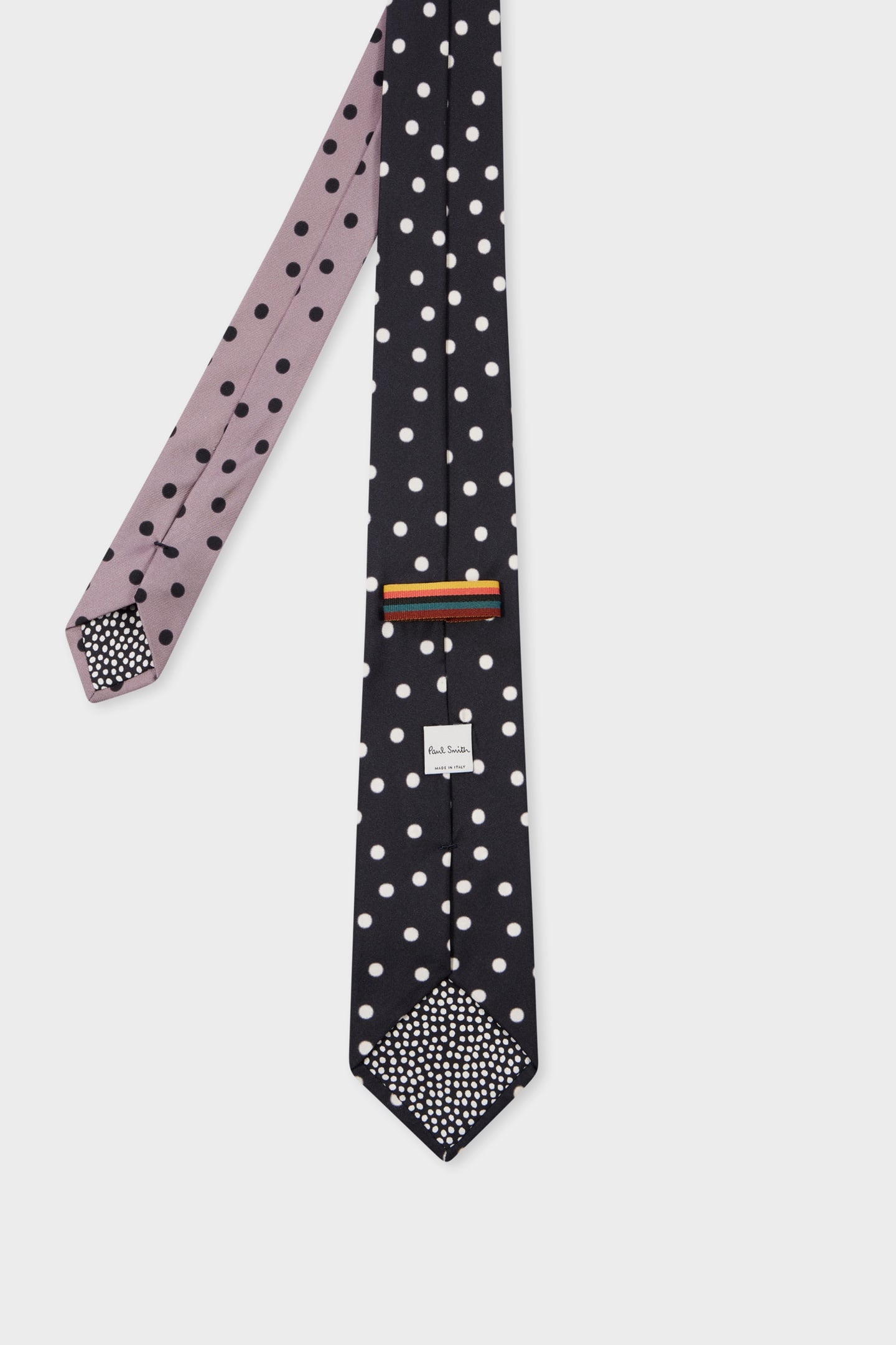 MEN TIE BLUR POLKA BLACK 2