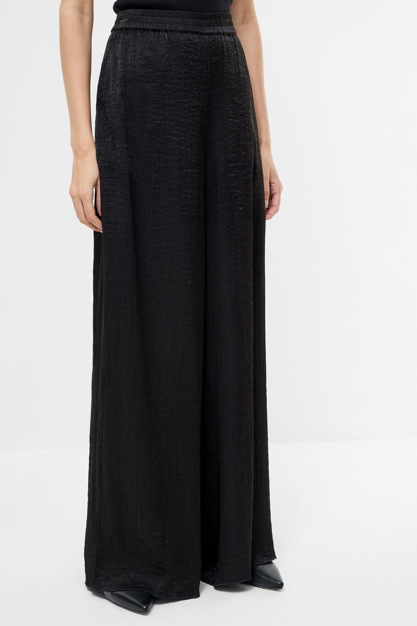 TERRY CRINKLE TROUSER BLACK 2
