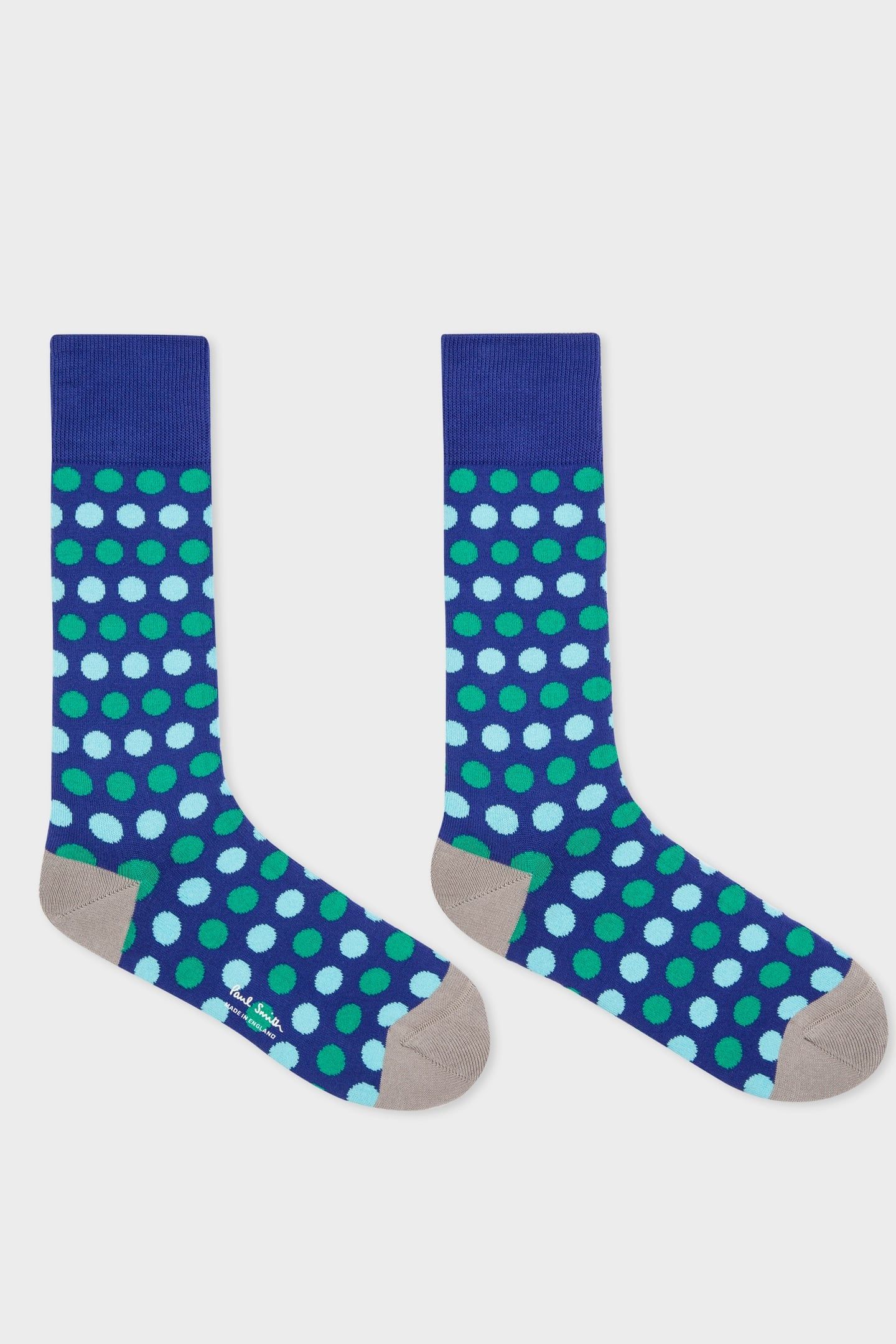 MEN SOCK DOT STRIPE COBALT BLUE 1