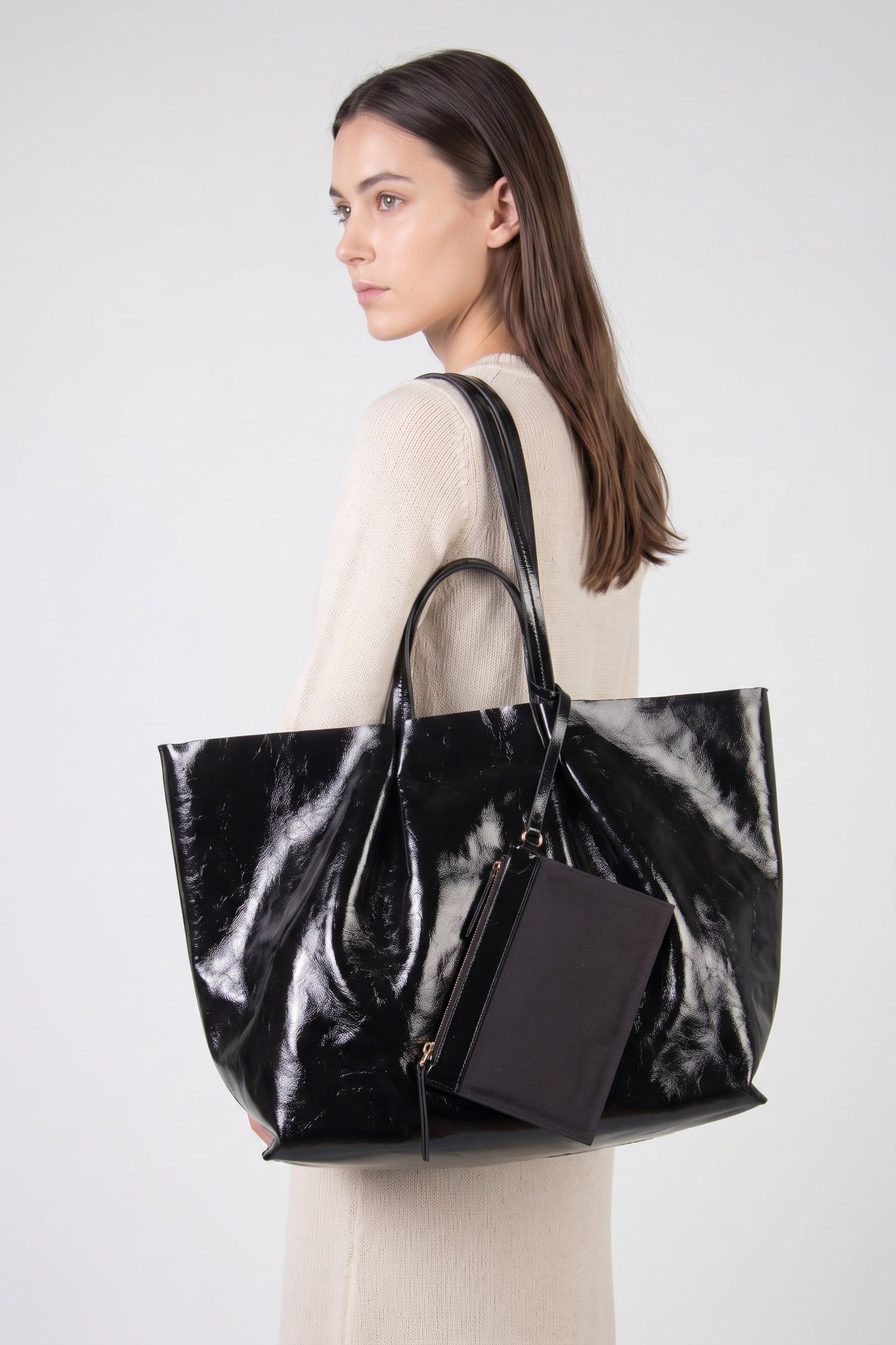 JULIE TOTE LEATHER BLACK 1