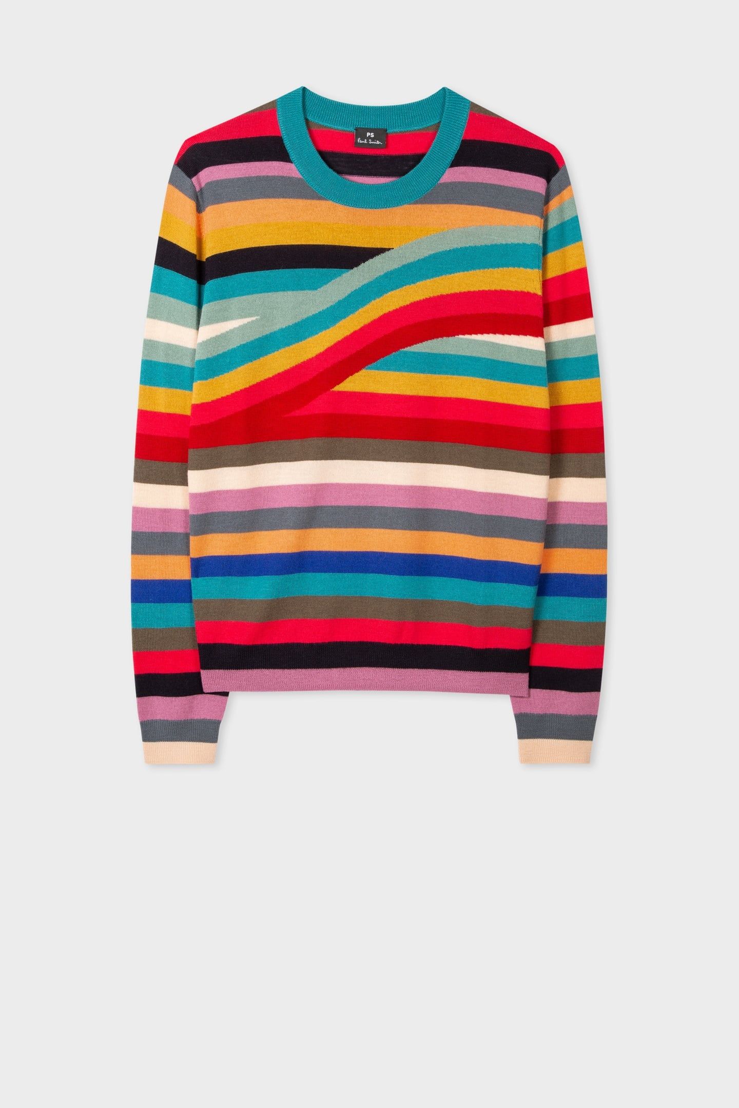 WOMENS KNITTED PULLOVER CREW NECK SWIRL 1