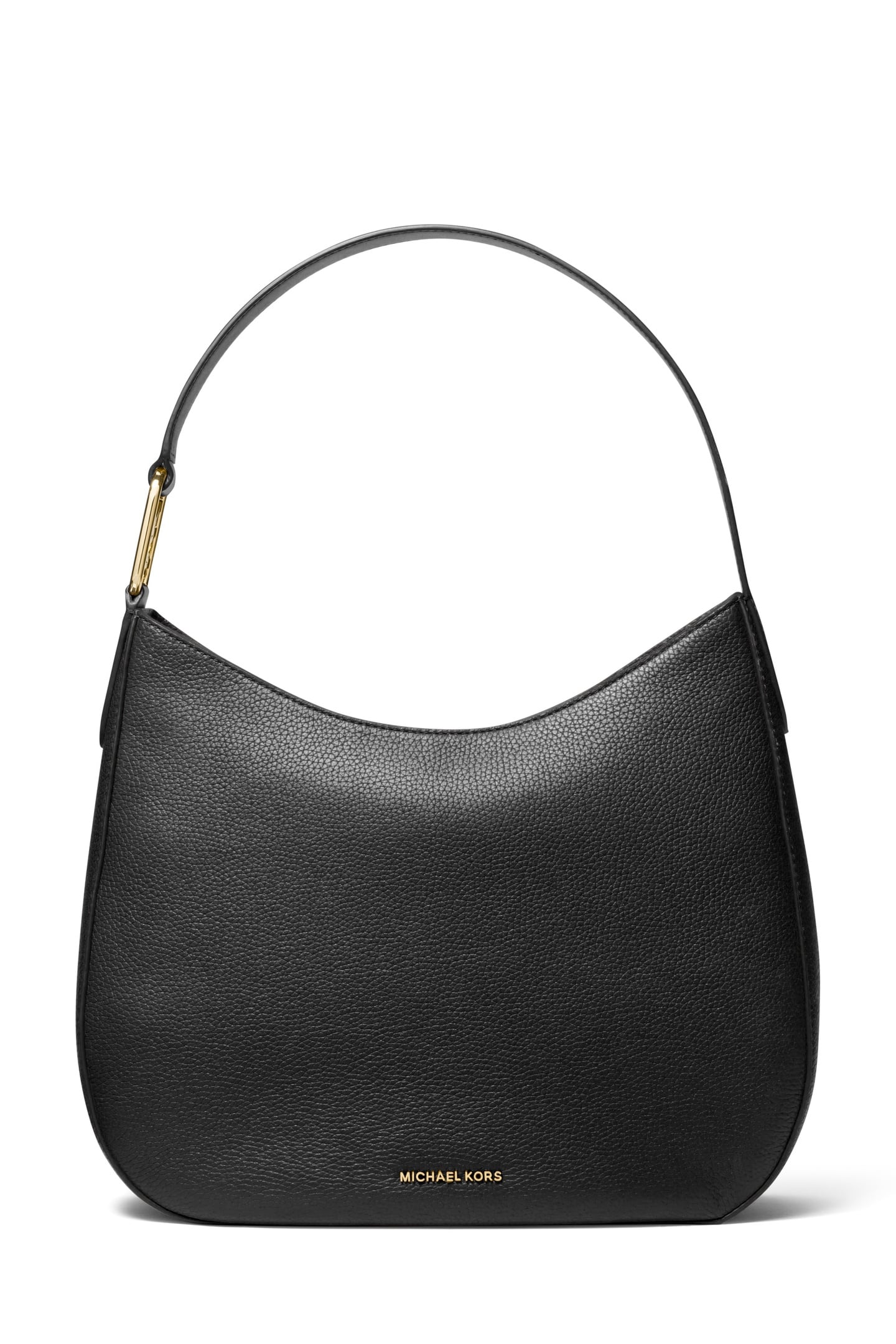 LARGE TOP ZIP HOBO SHOULDER BLACK 1