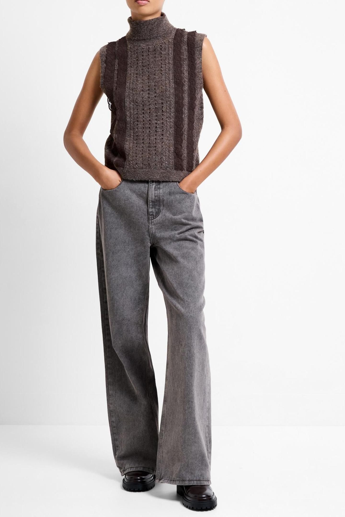 KEZIA SLVLSS JUMPER BROWN 1