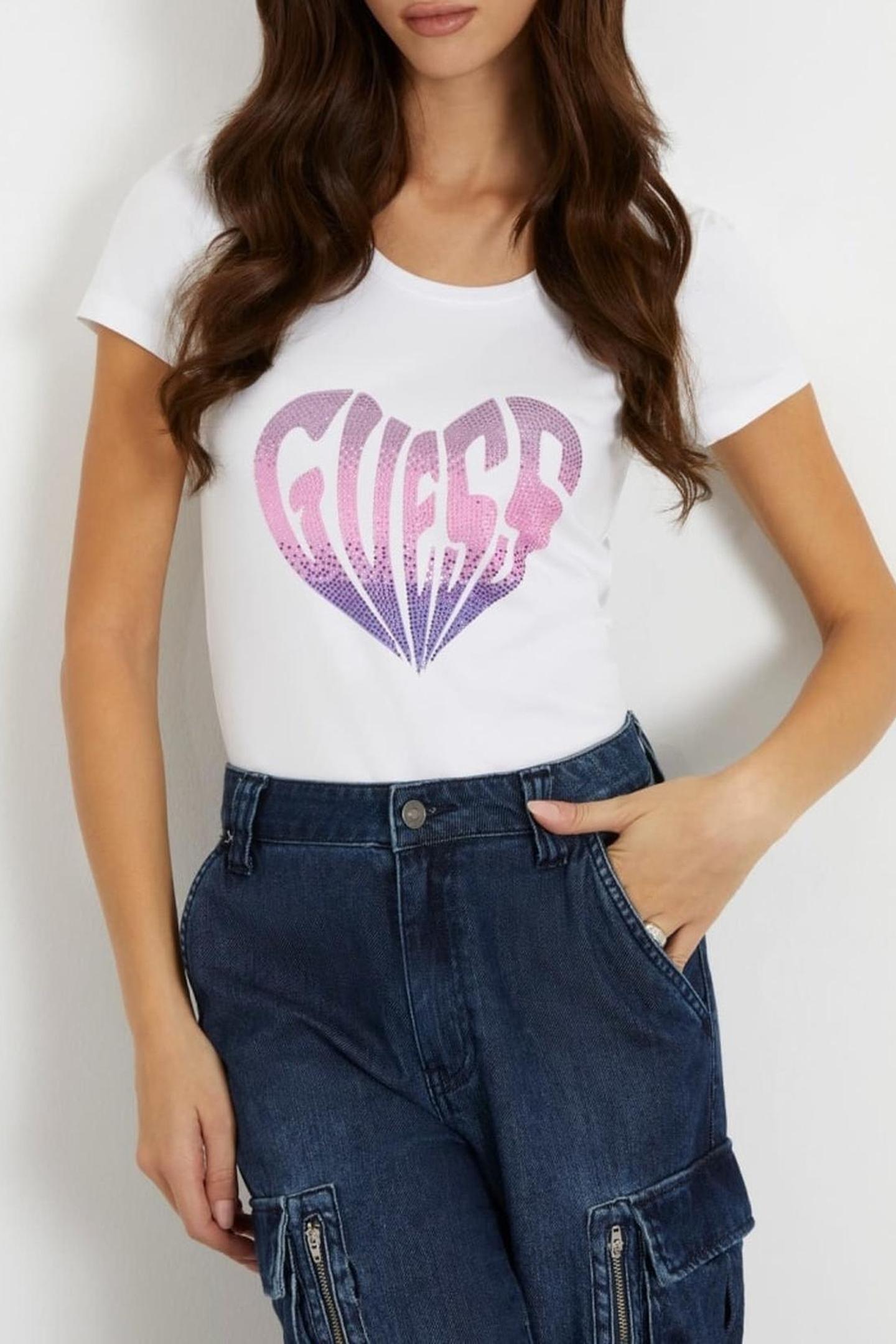SS CN HEART TEE PURE WHITE 2