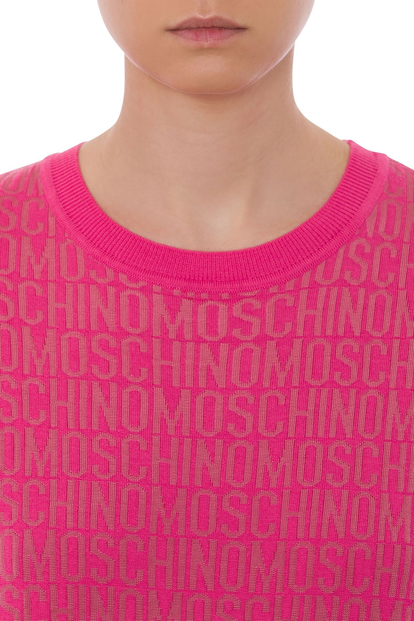 ALLOVER LOGO WOOL PULLOVER PINK 4